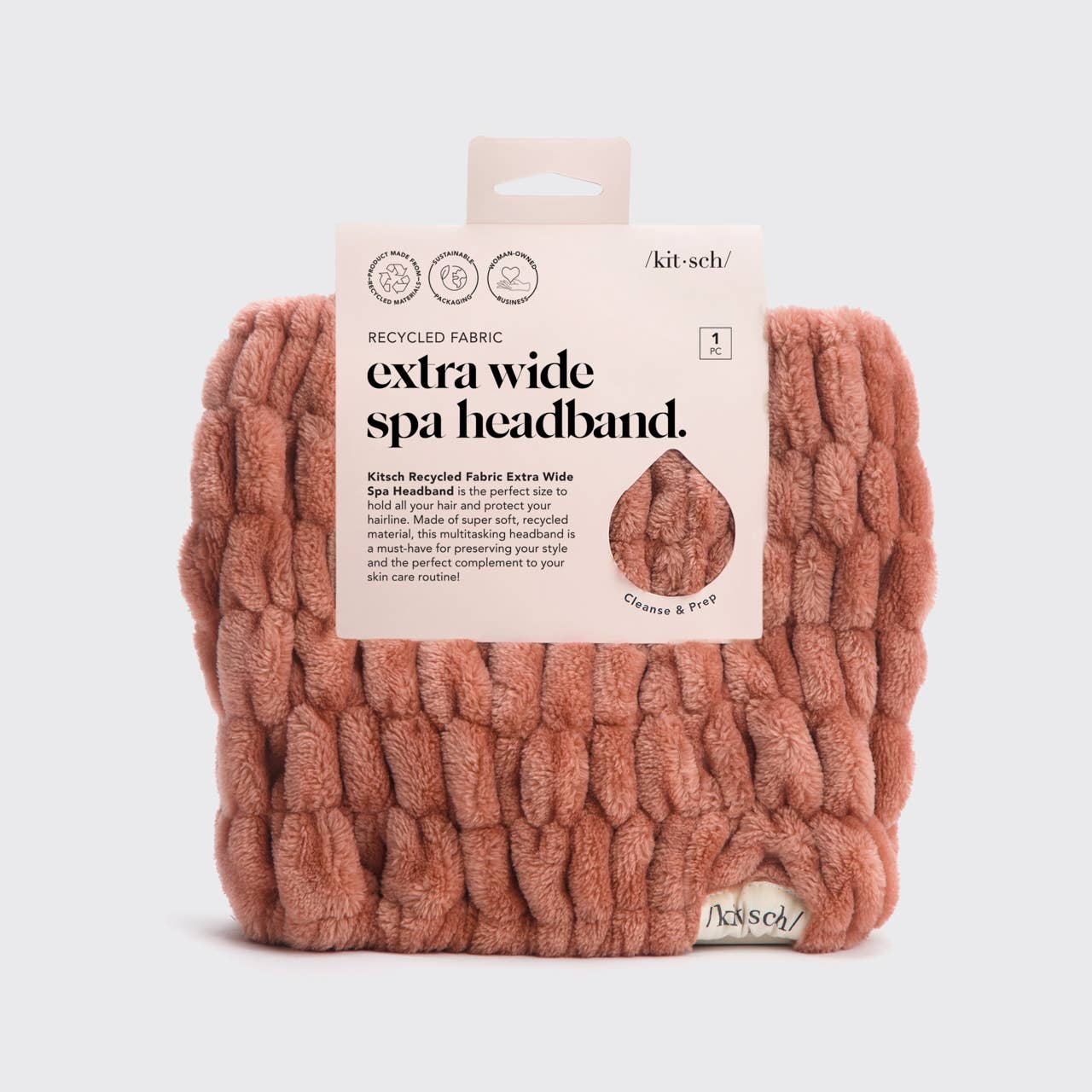 Dusty Rose Extra Wide Spa Headband - Posh West Boutique