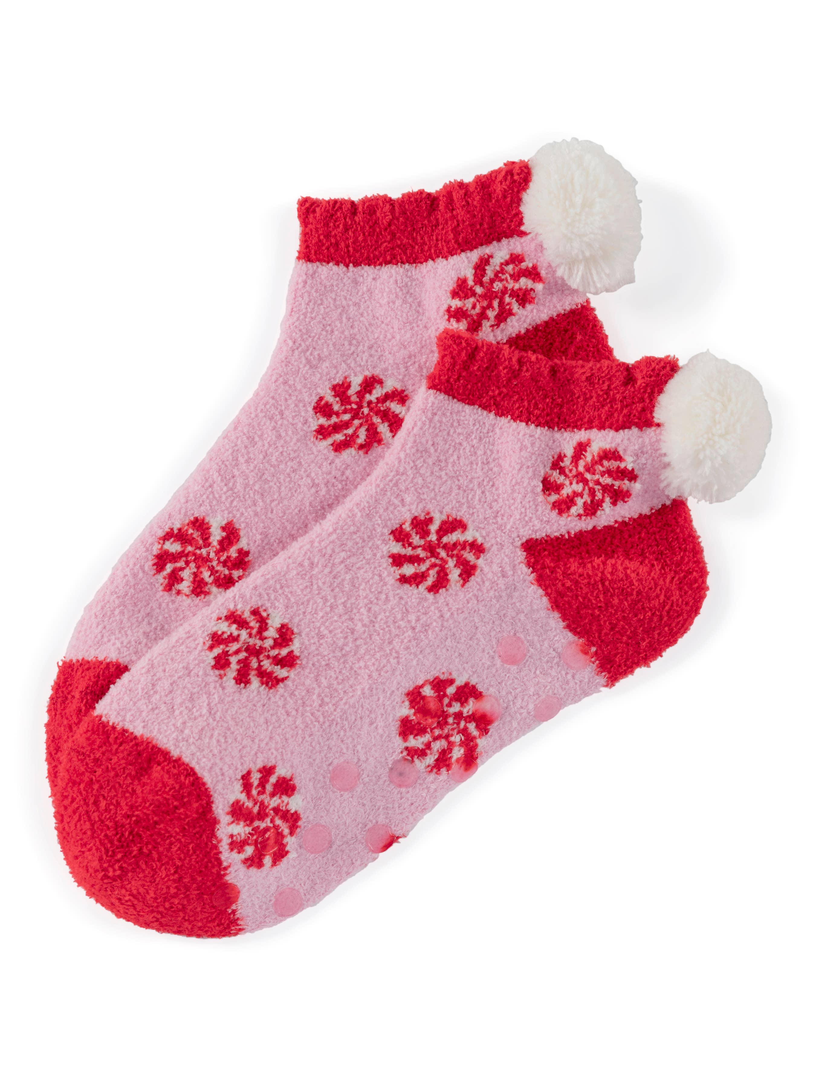 Peppermint Footie Socks with Pom - Posh West Boutique