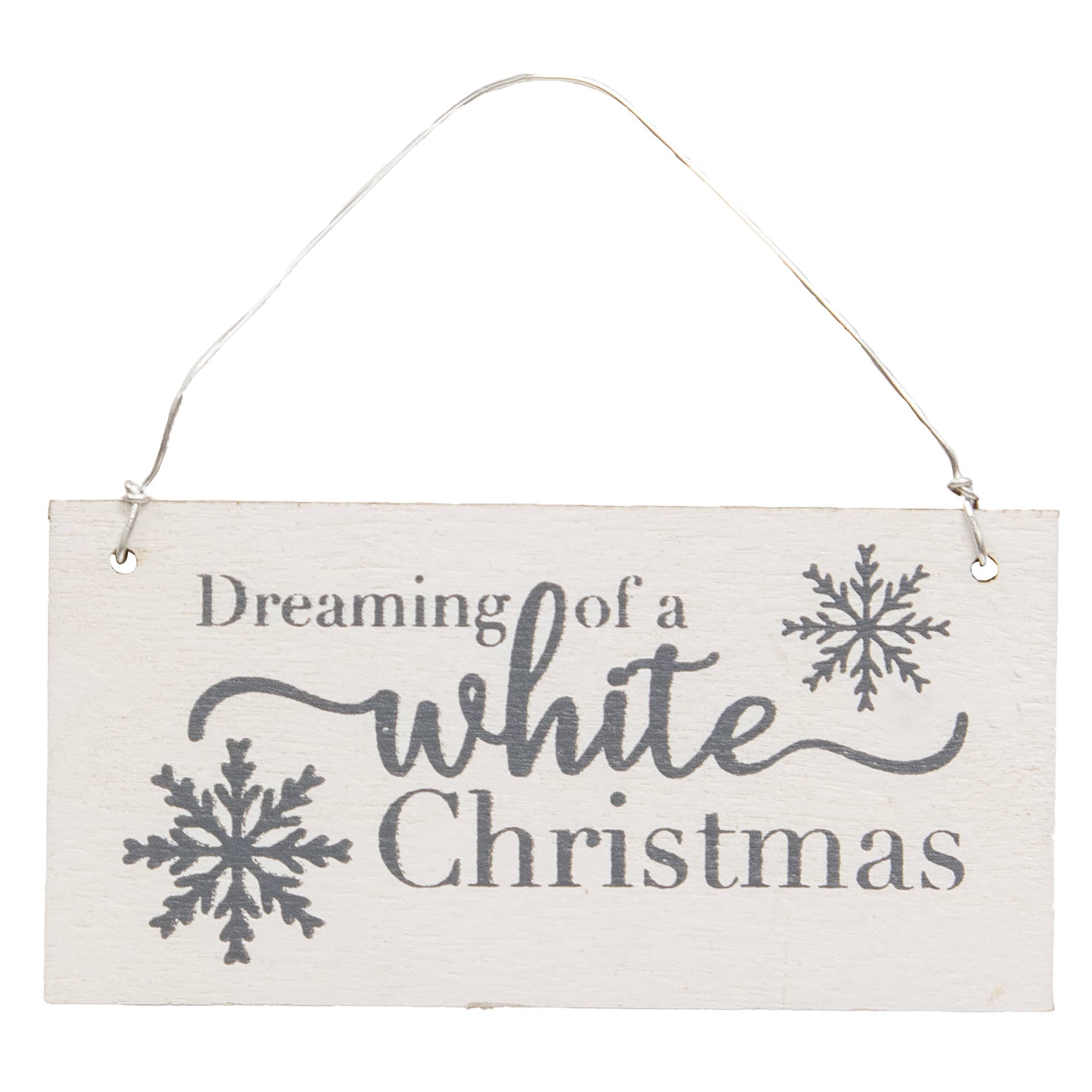 White Christmas Wooden Ornament (3 styles) - Posh West Boutique