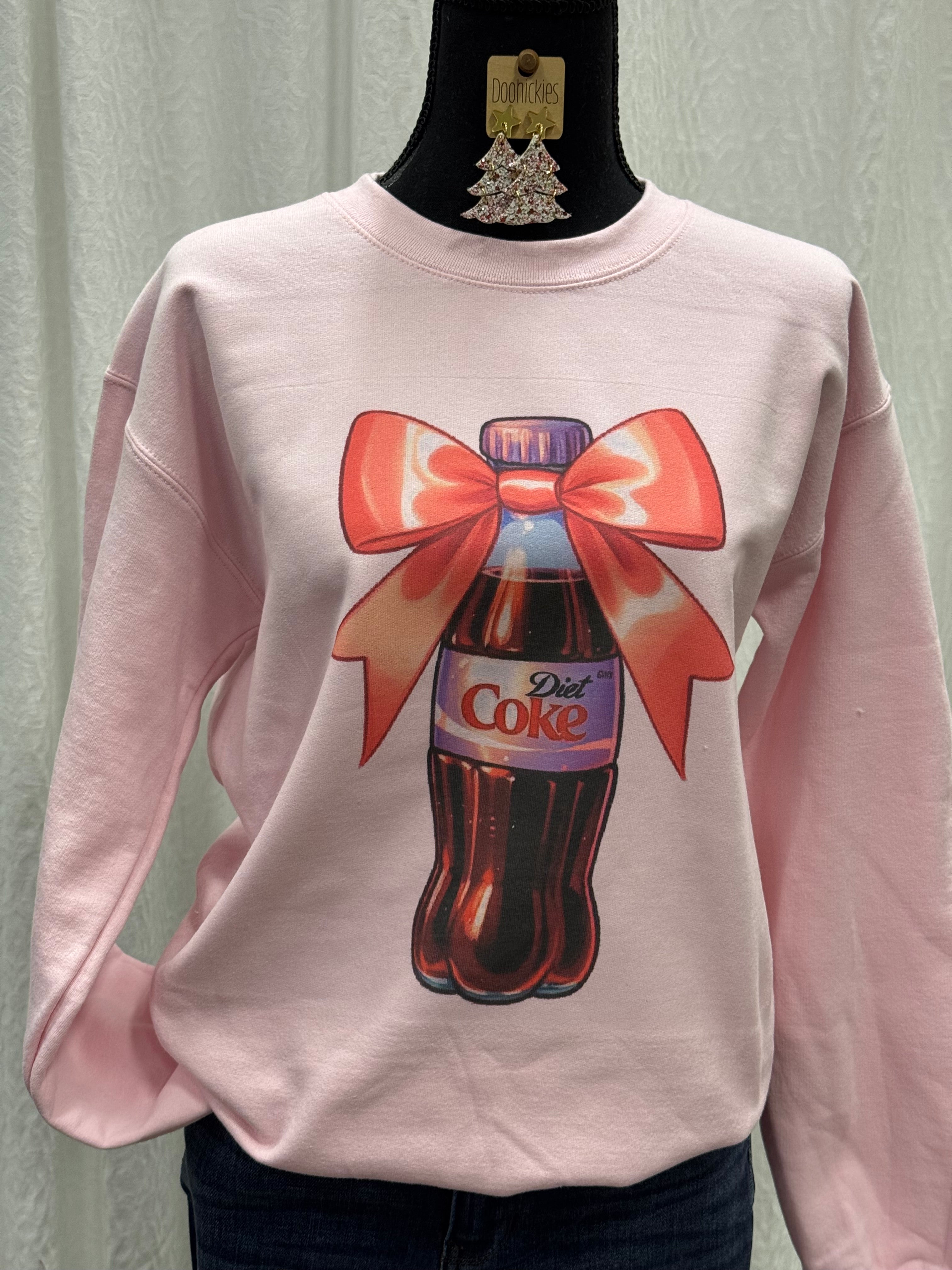 The Diet Addict Pink Bow Sweatshirt - Posh West Boutique