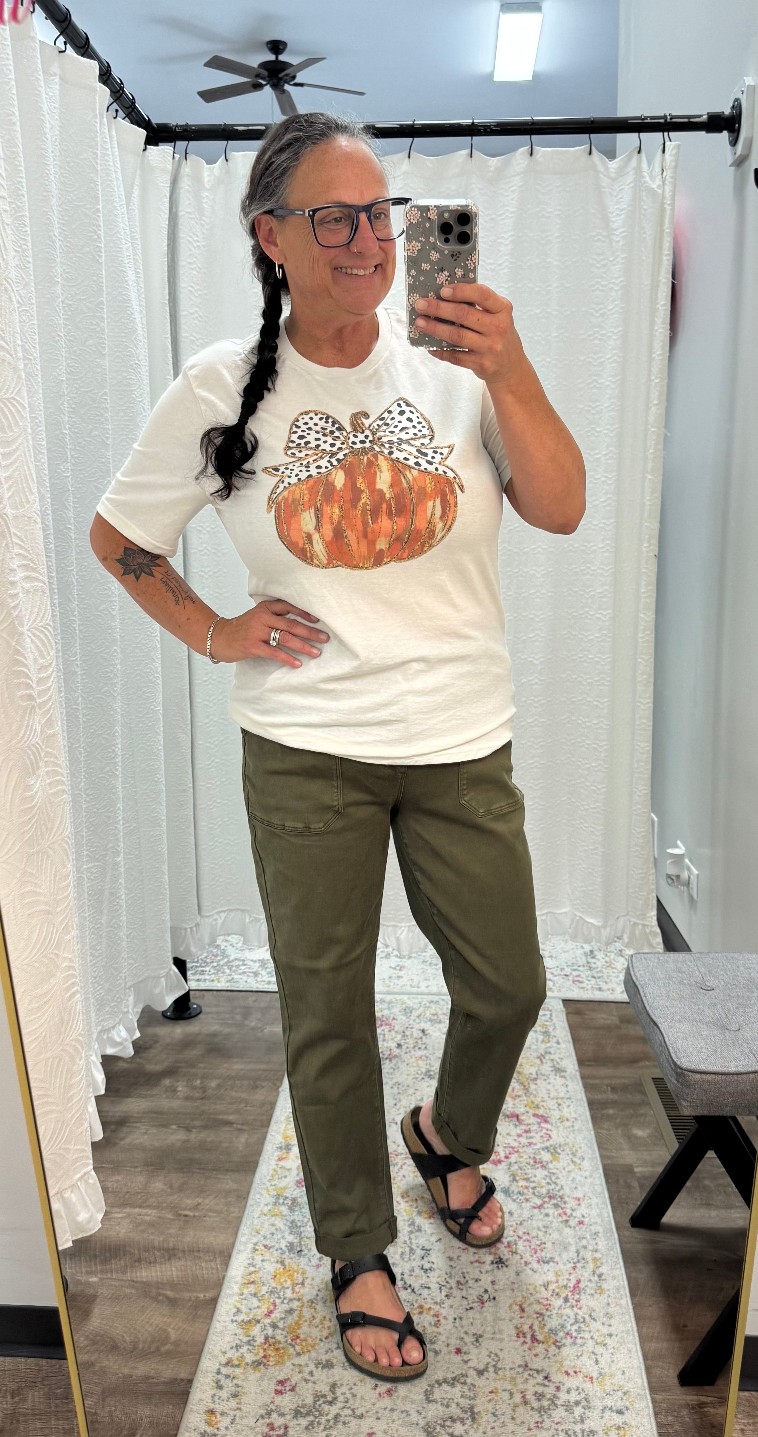 Autumn Preppy Pumpkin Patch Fall Graphic Tee - Posh West Boutique