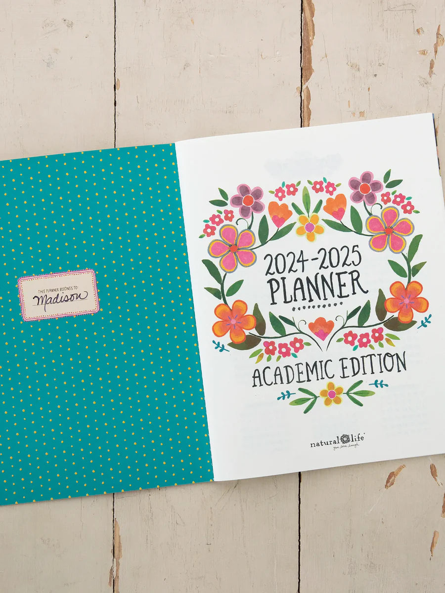 Natural Life Academic Planner Patchwork - Posh West Boutique