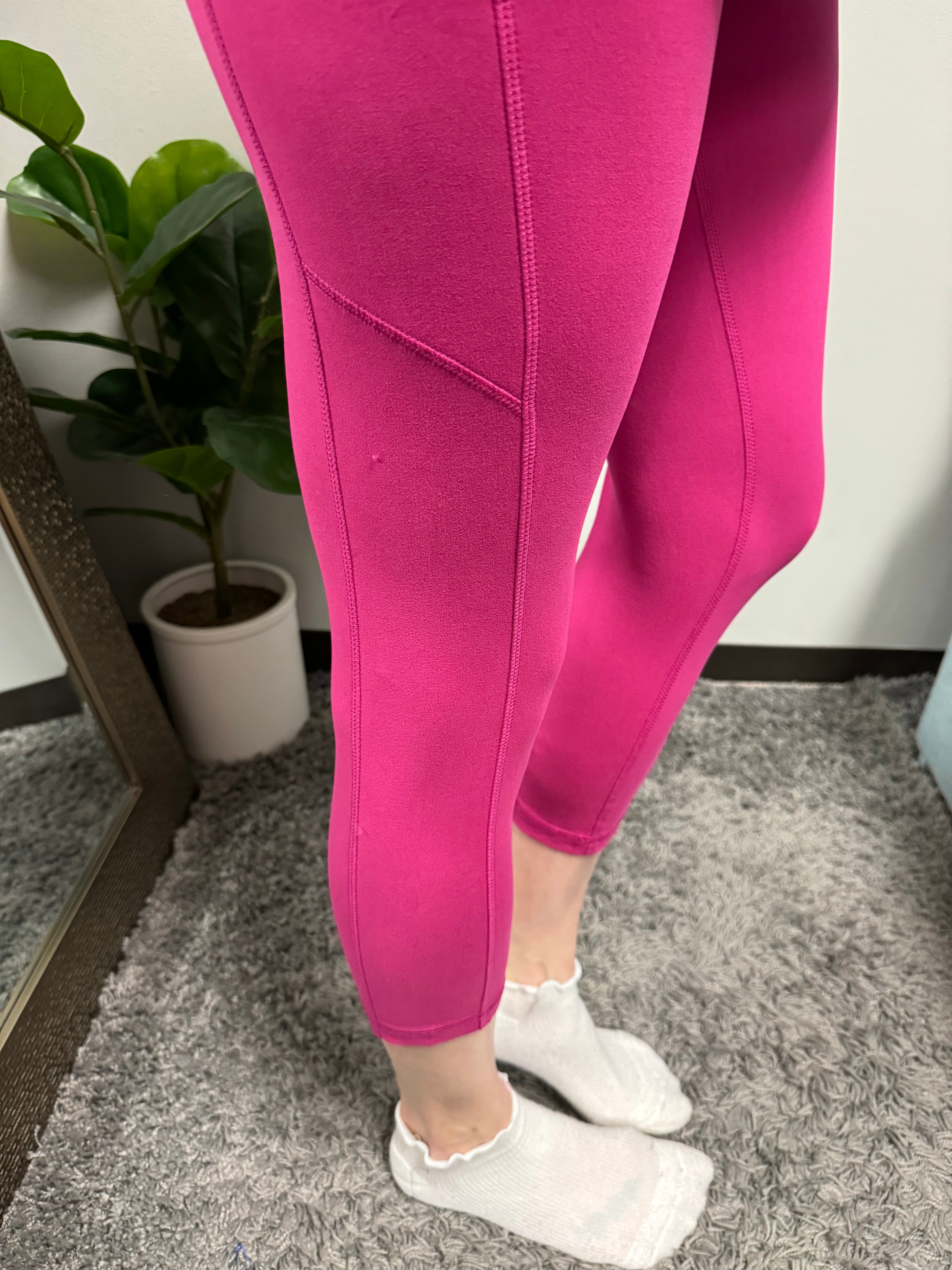 Butter Soft Raspberry Capri Legging with Pocket - Posh West Boutique