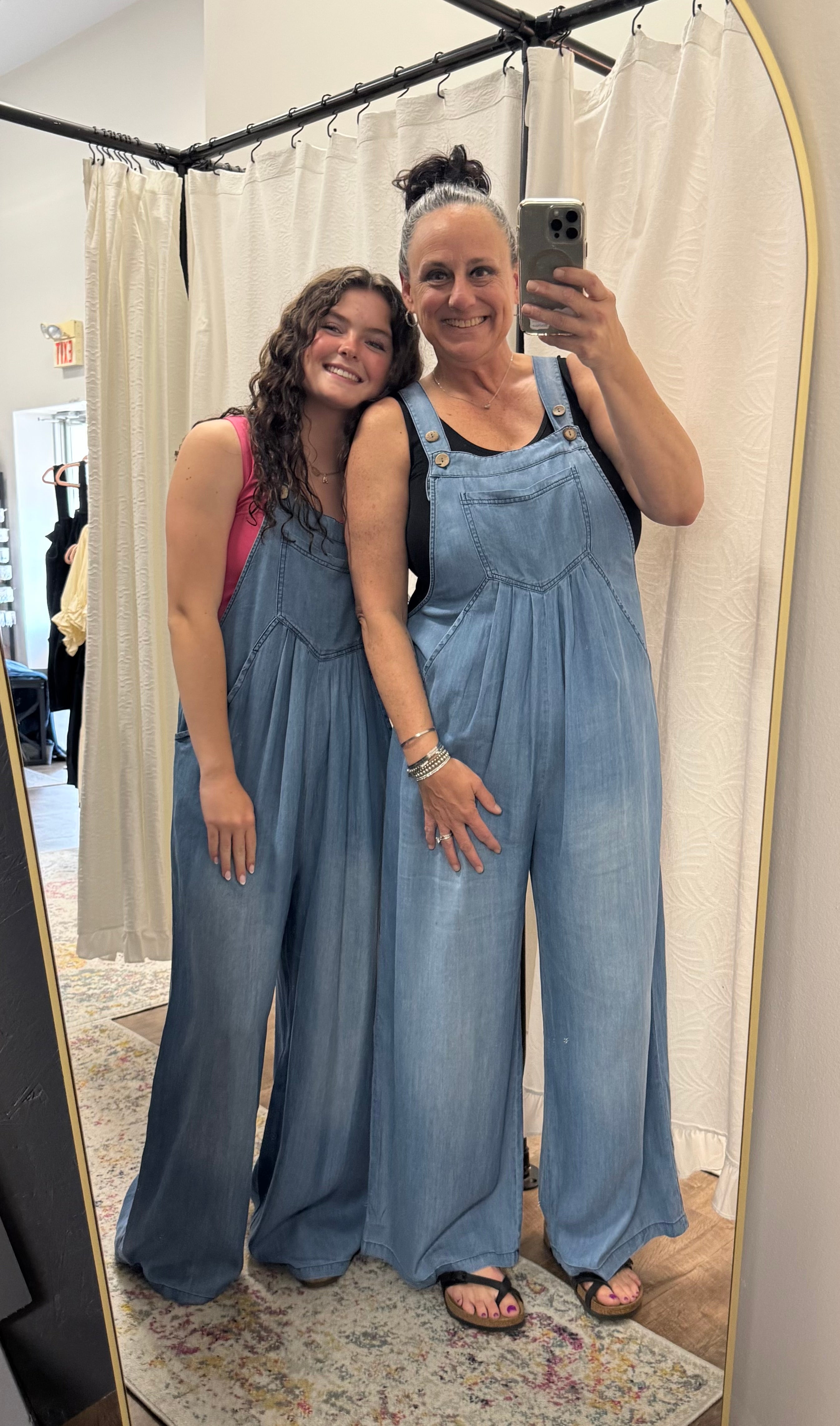 Washed Chambray Overalls Jumpsuit - Posh West Boutique