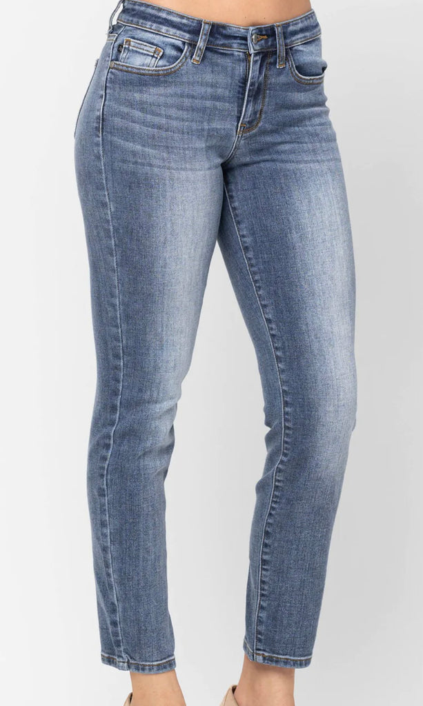 Judy Blue Classic Slim Fit Straight Leg Jeans - Posh West Boutique