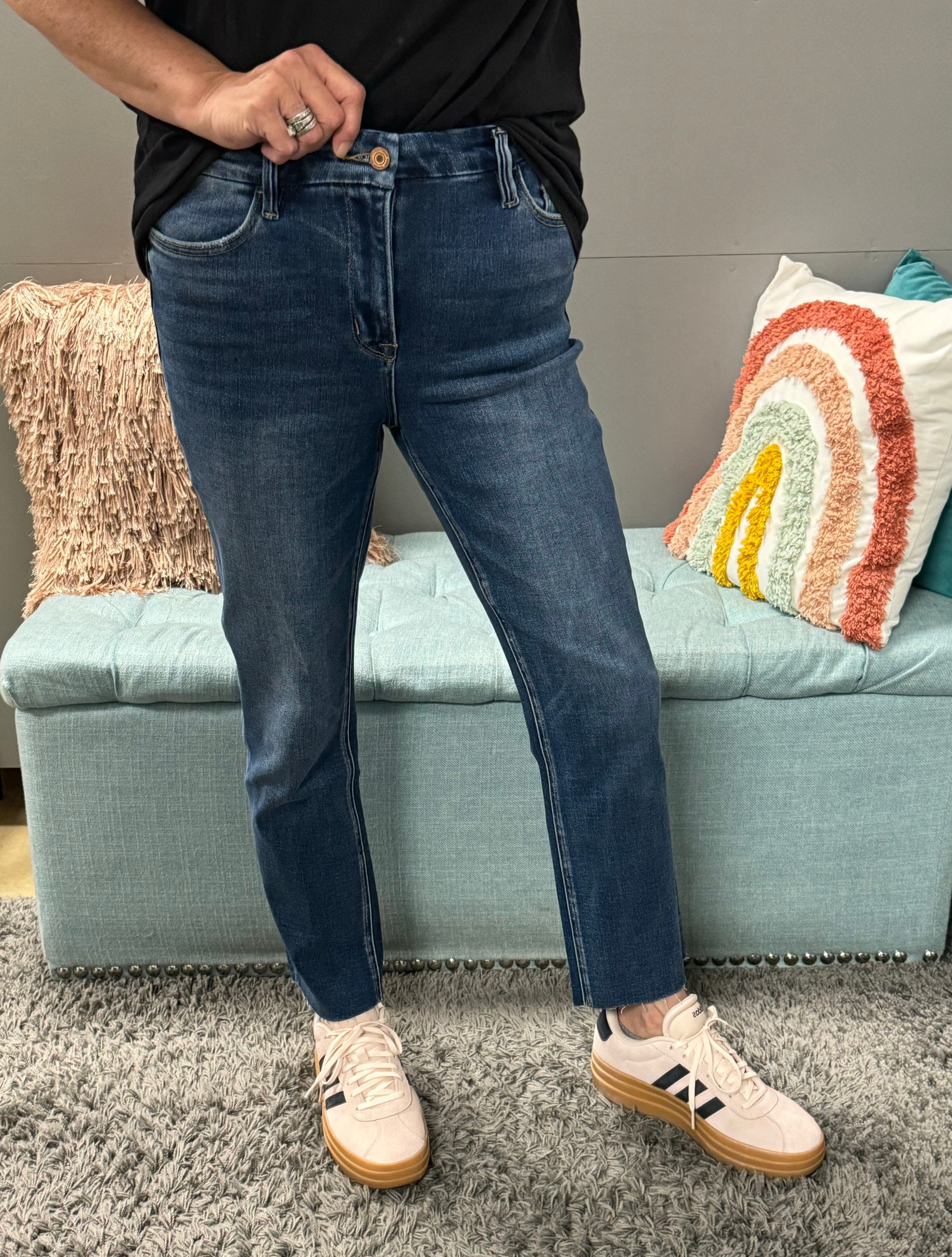 Vervet High Rise Slim Straight Leg Jeans - Posh West Boutique