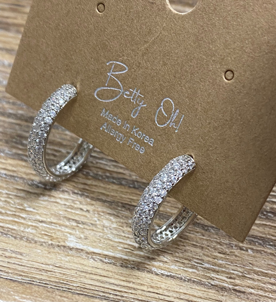 Betty Oh Silver Hoop Earring - Posh West Boutique