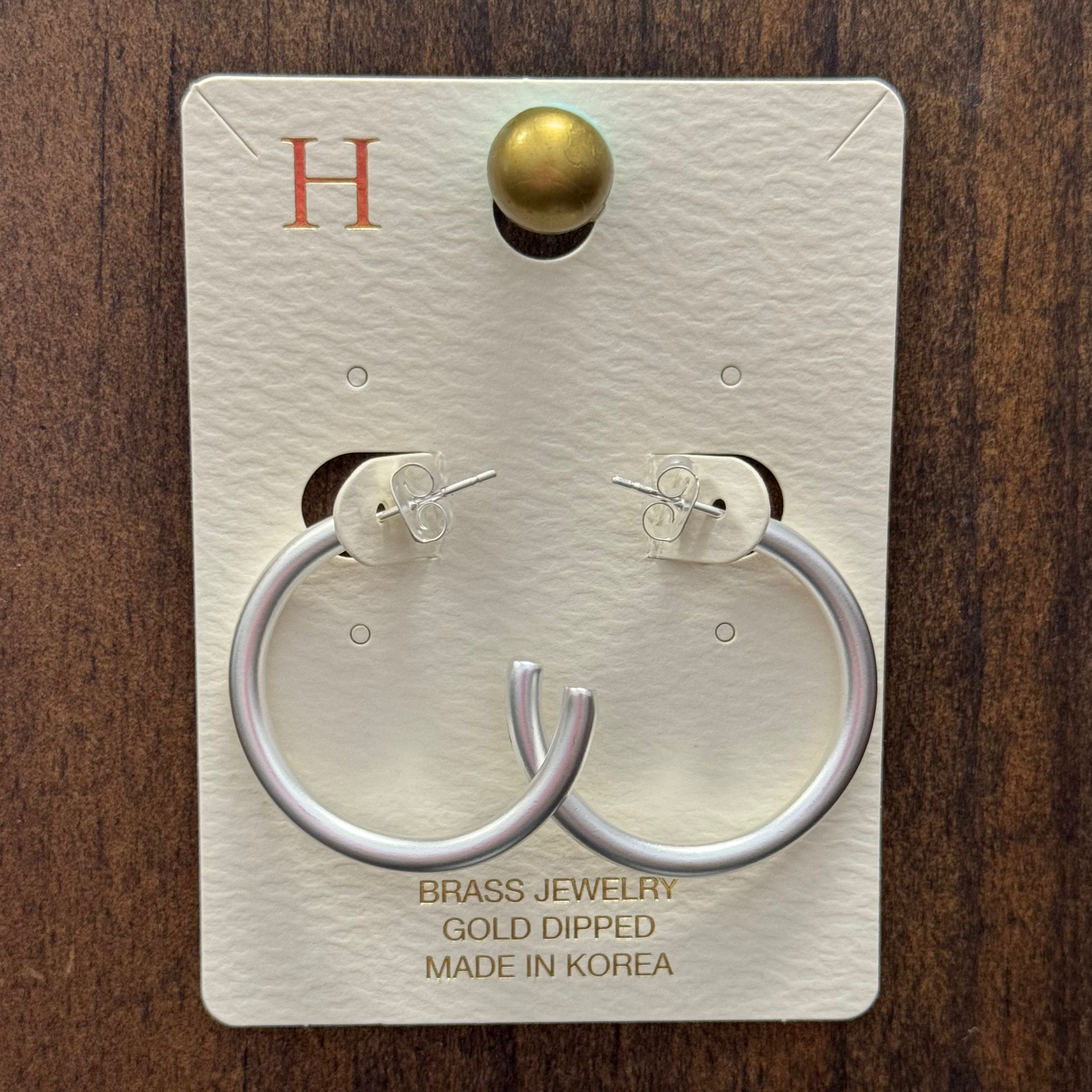 Medium Matte Silver Hoops - Posh West Boutique