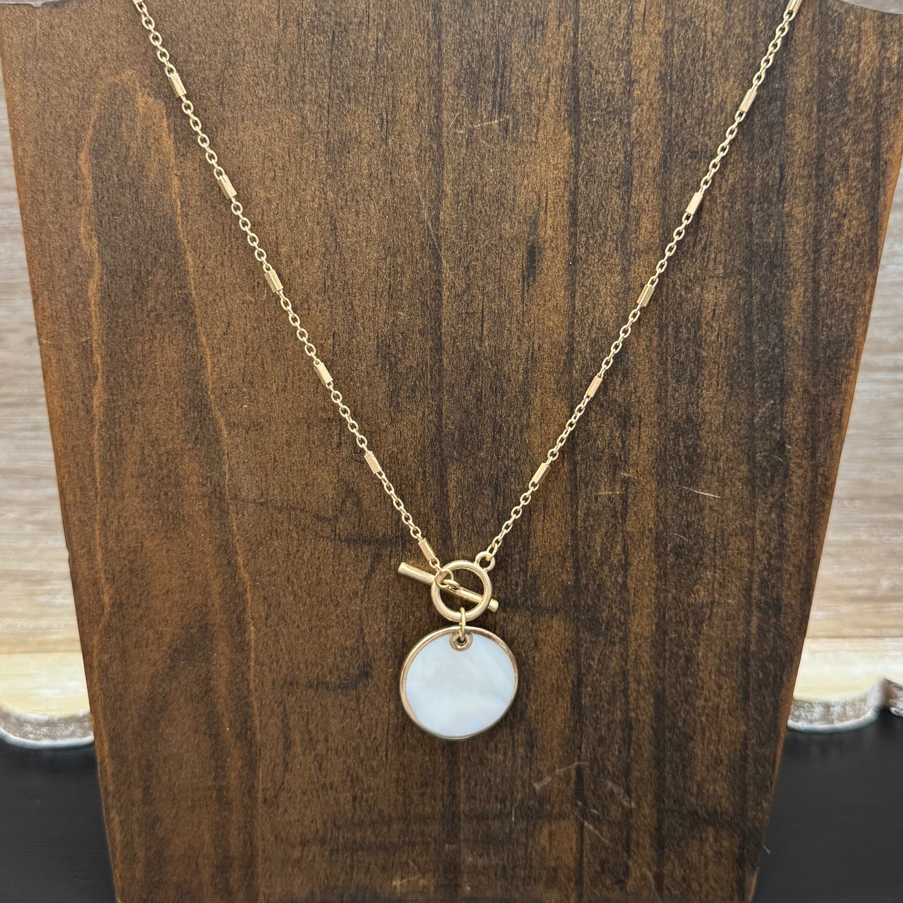 Gold Coin Pearl Knot Necklace - Posh West Boutique