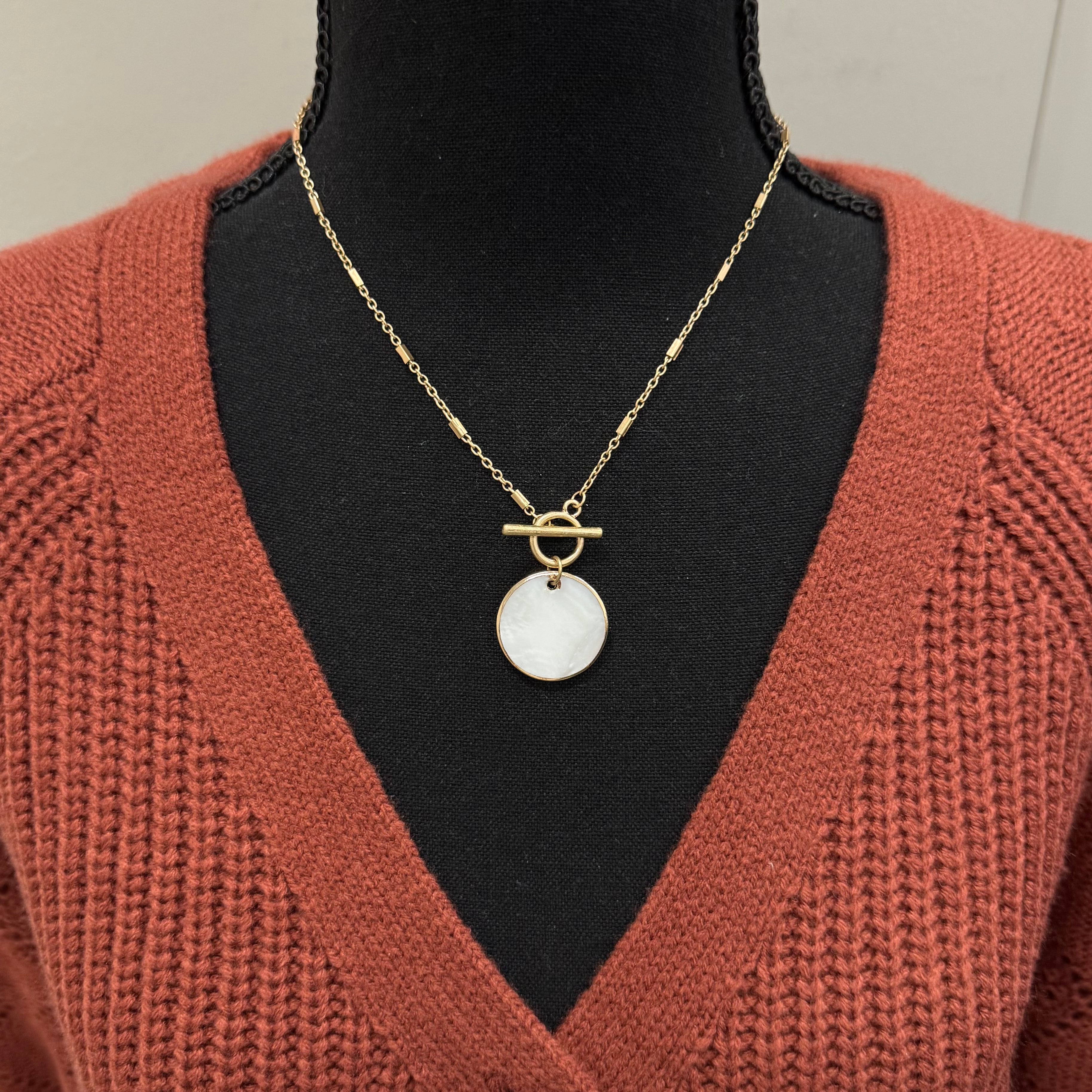 Gold Coin Pearl Knot Necklace - Posh West Boutique