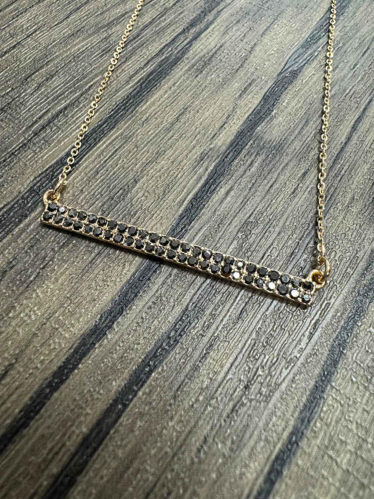 Dainty Gold Rectangle Bar Necklace - Posh West Boutique