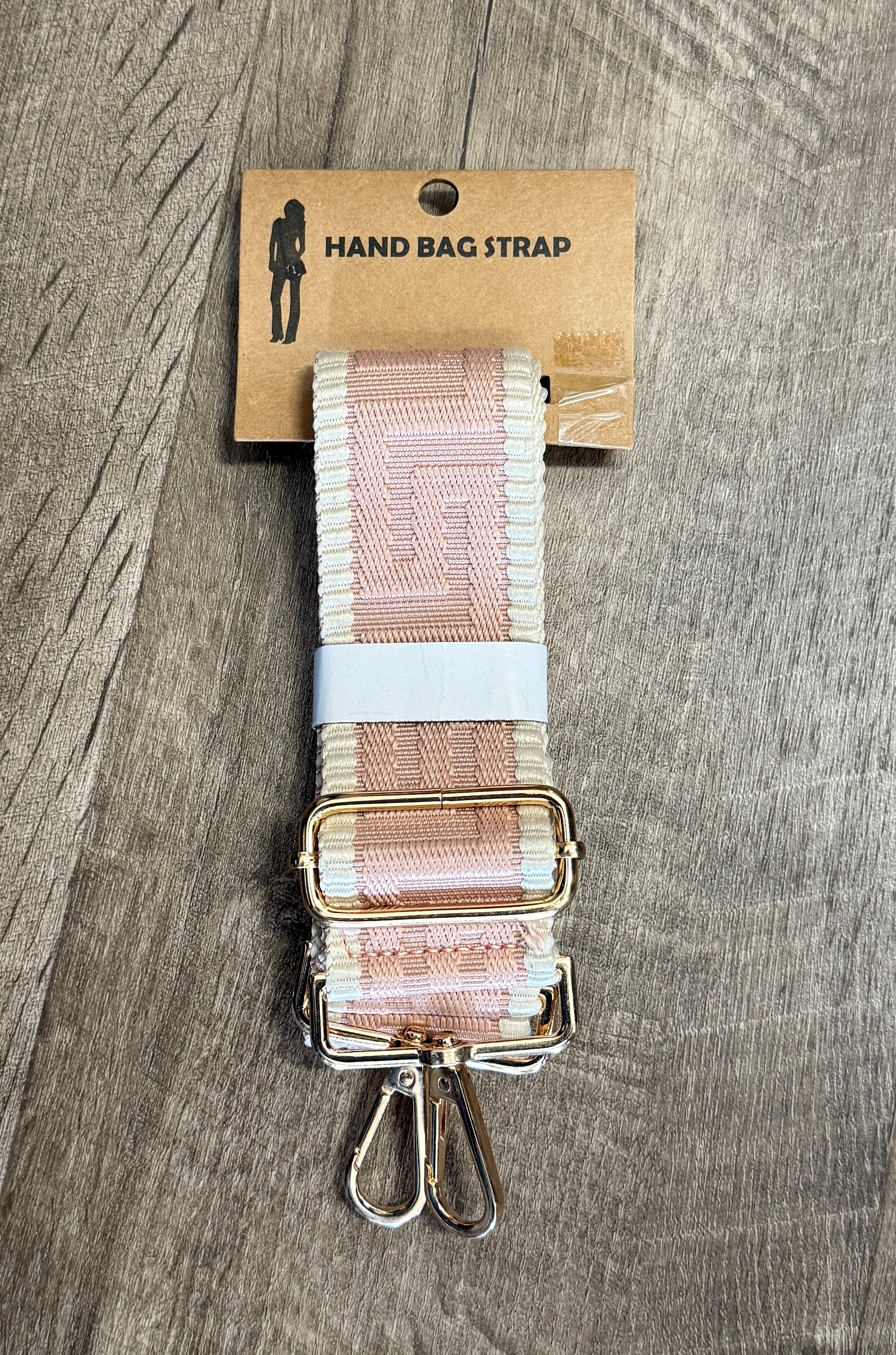 2" Pink w/ Cream Edge Guitar Strap - Posh West Boutique