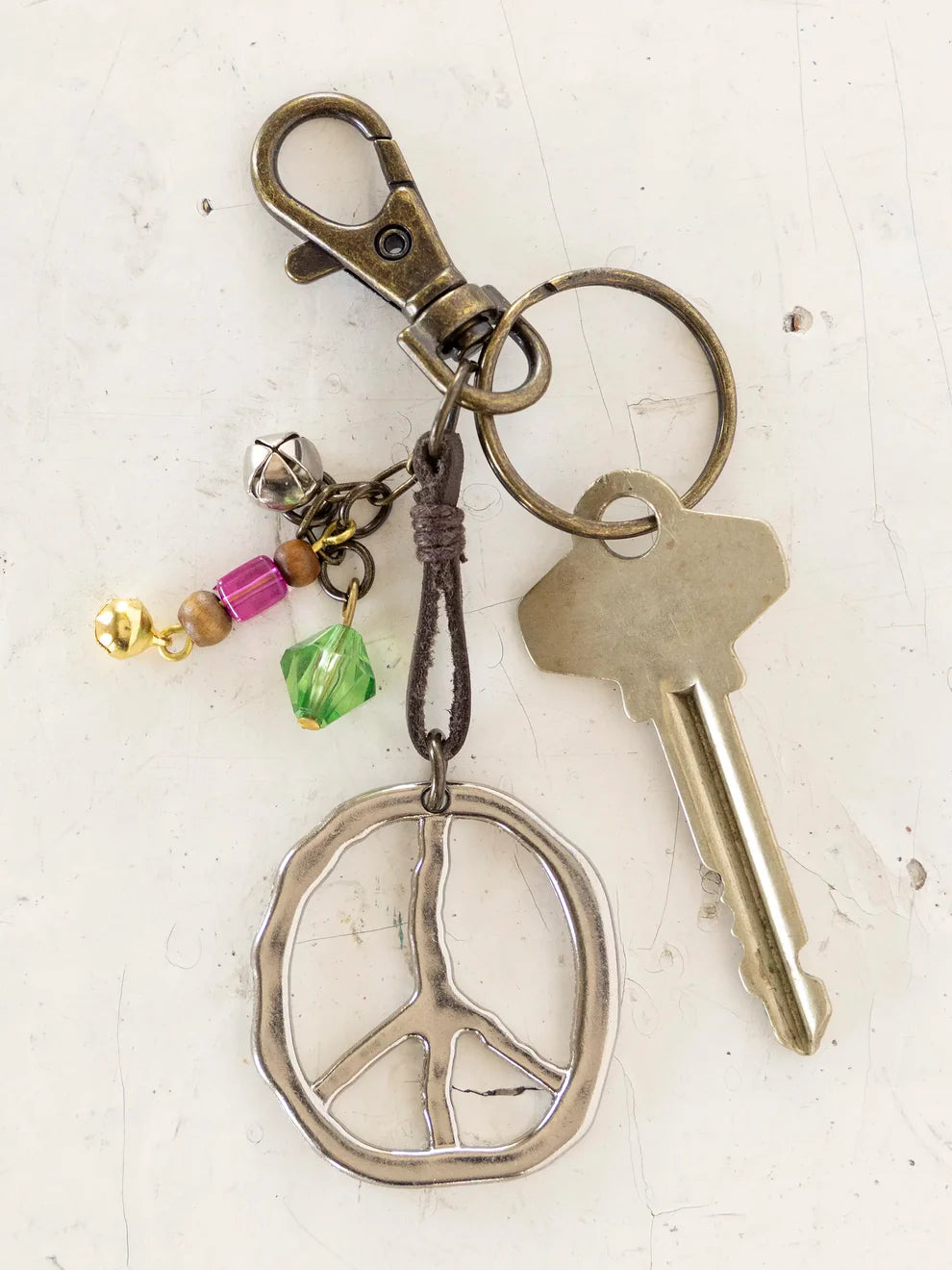 Peace Sign Keychain - Posh West Boutique
