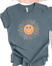 Vintage Smiley Sun Tee - Posh West Boutique