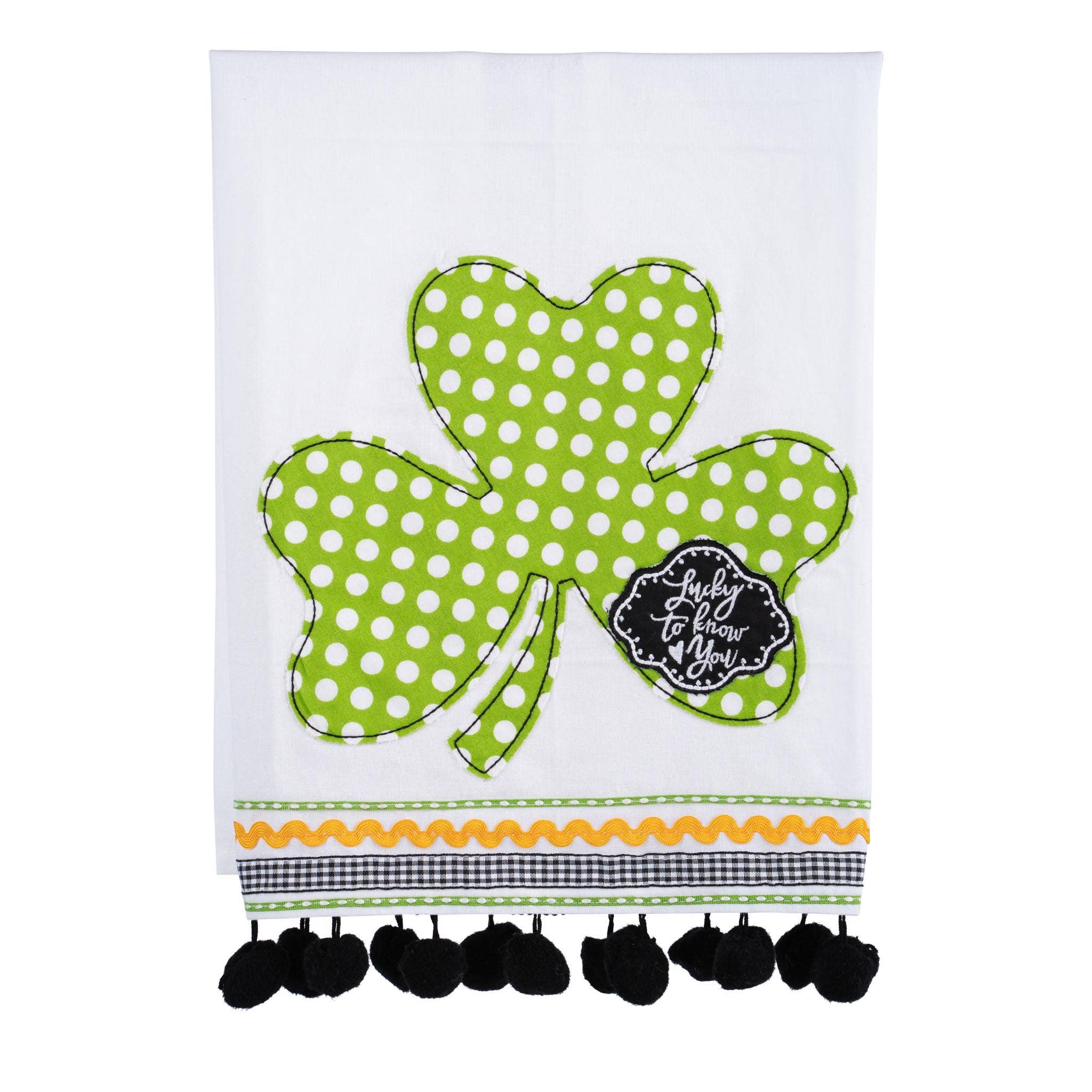 Lucky to Know You Shamrock Tea Towel - St. Patrick's Day  - Posh West Boutique