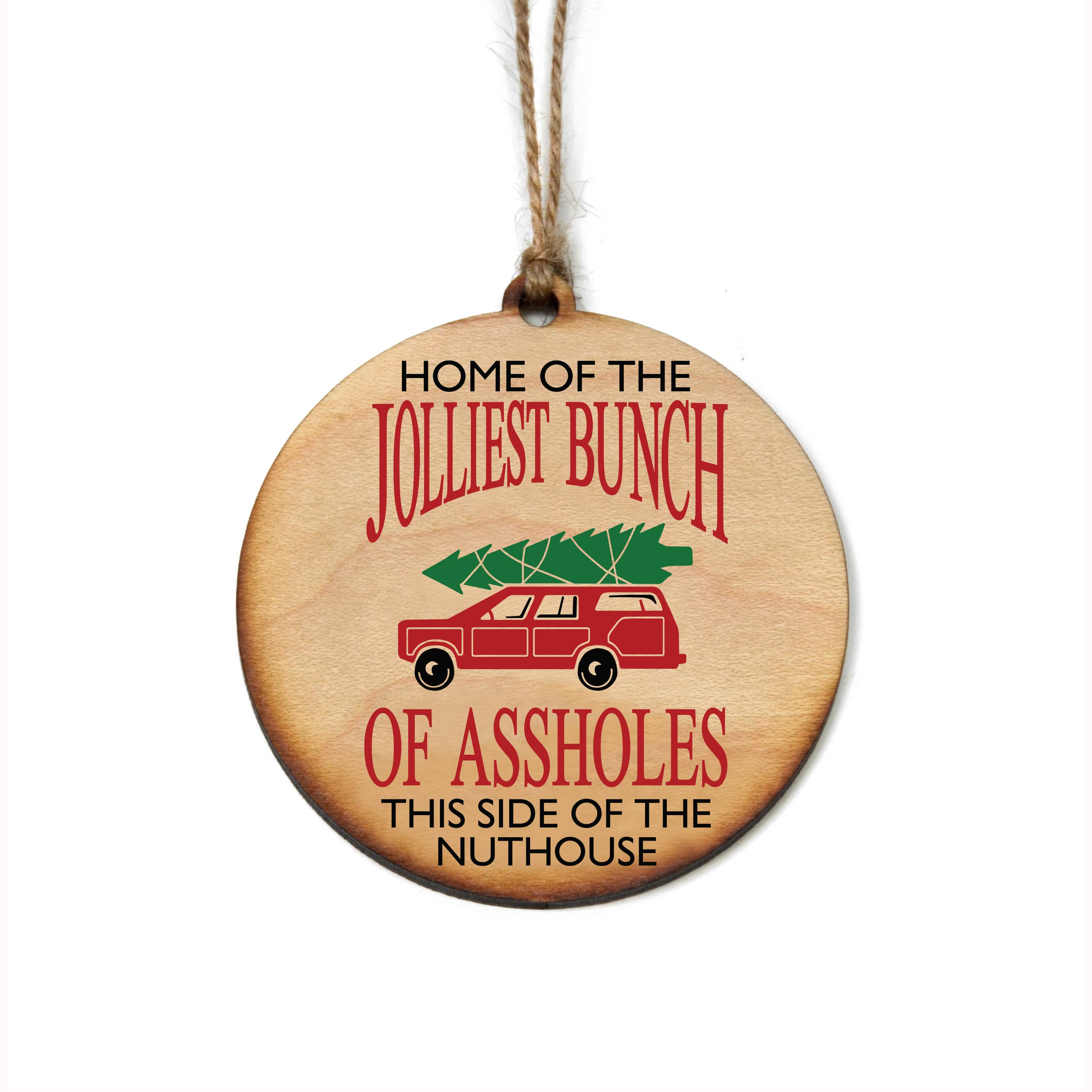 Jolliest Bunch Of Christmas Wood Ornaments - Posh West Boutique