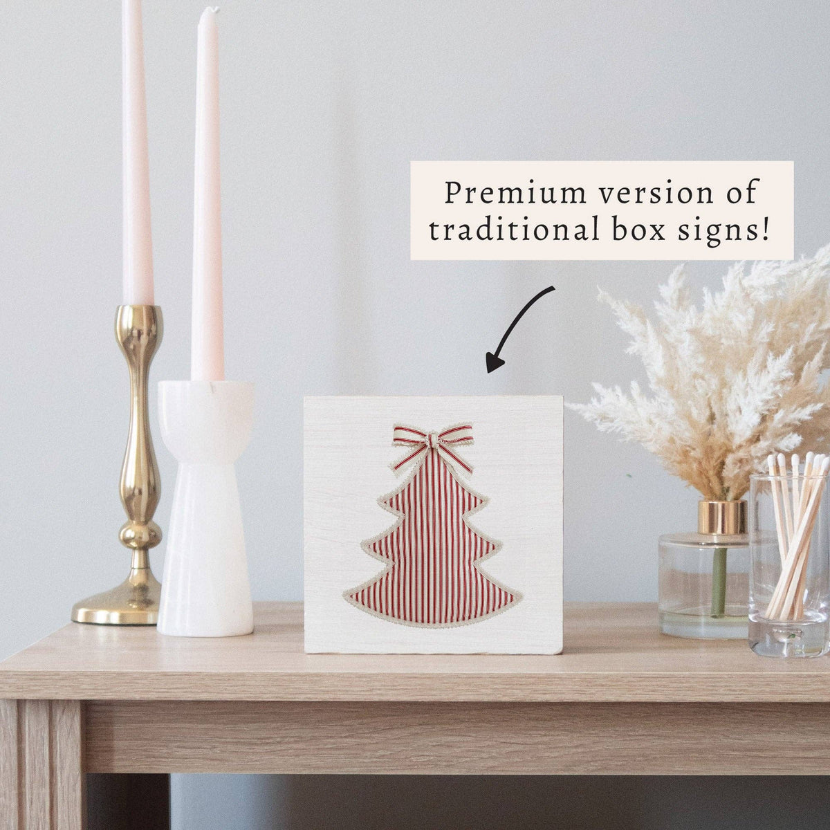 Striped Christmas Tree Block