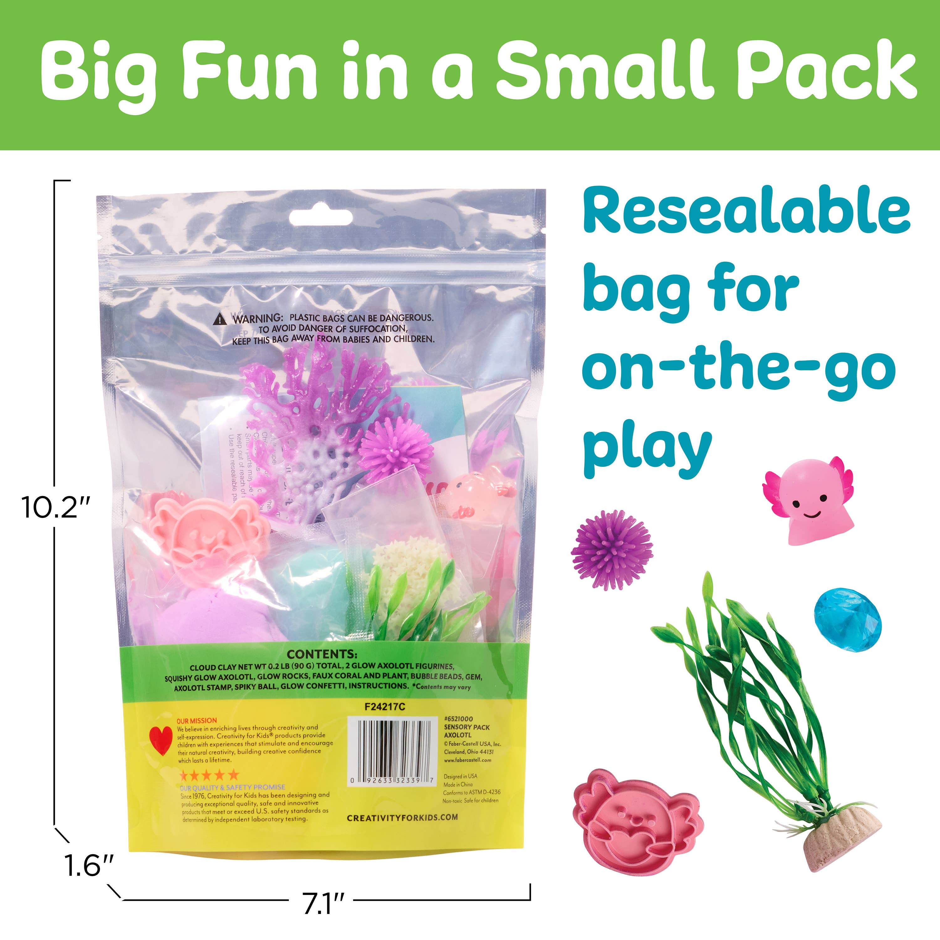 Sensory Pack Axolotl Play Kit for Kids - Posh West Boutique