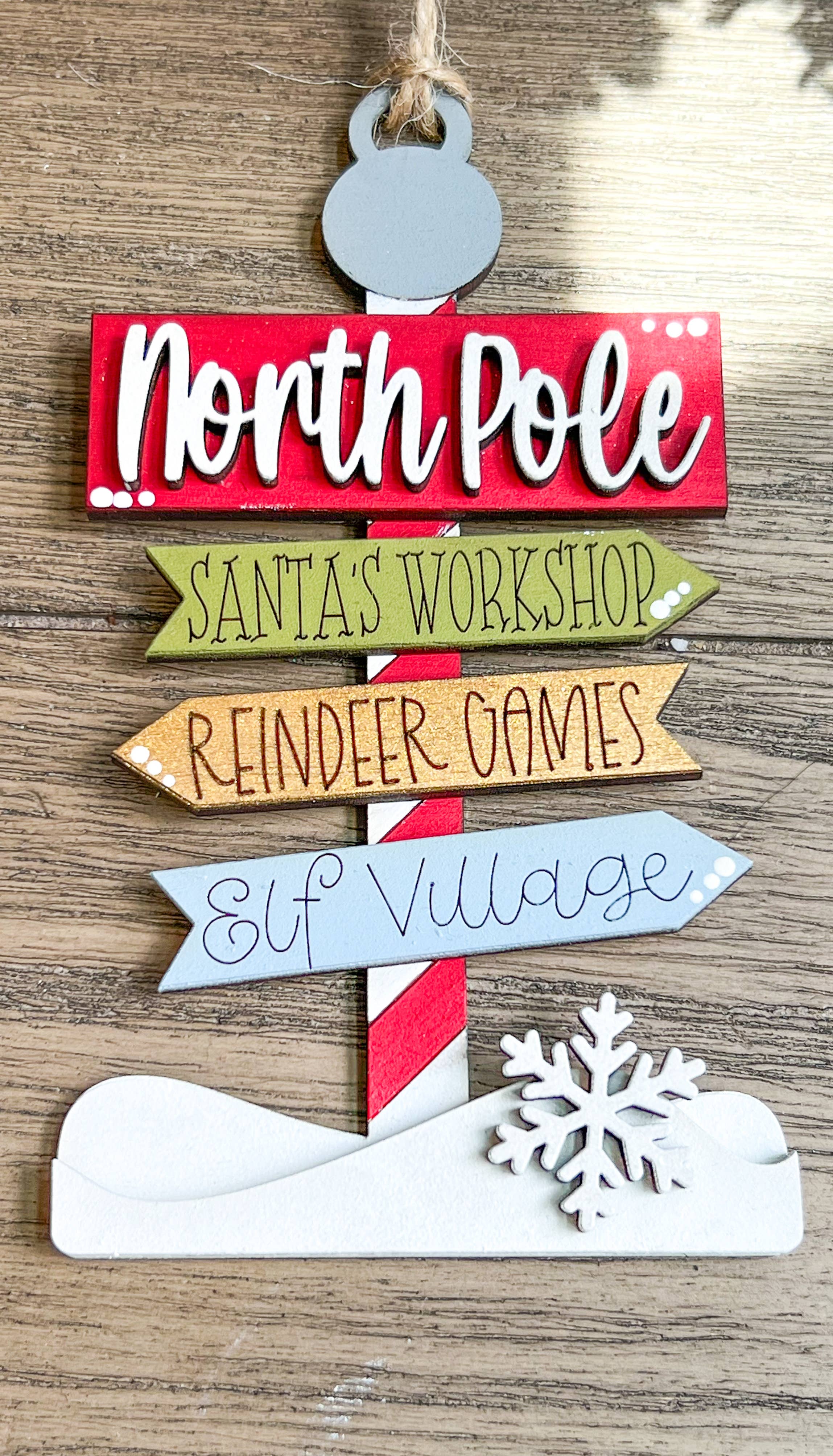 North Pole Ornament | Christmas Ornament | Christmas Decor - Posh West Boutique