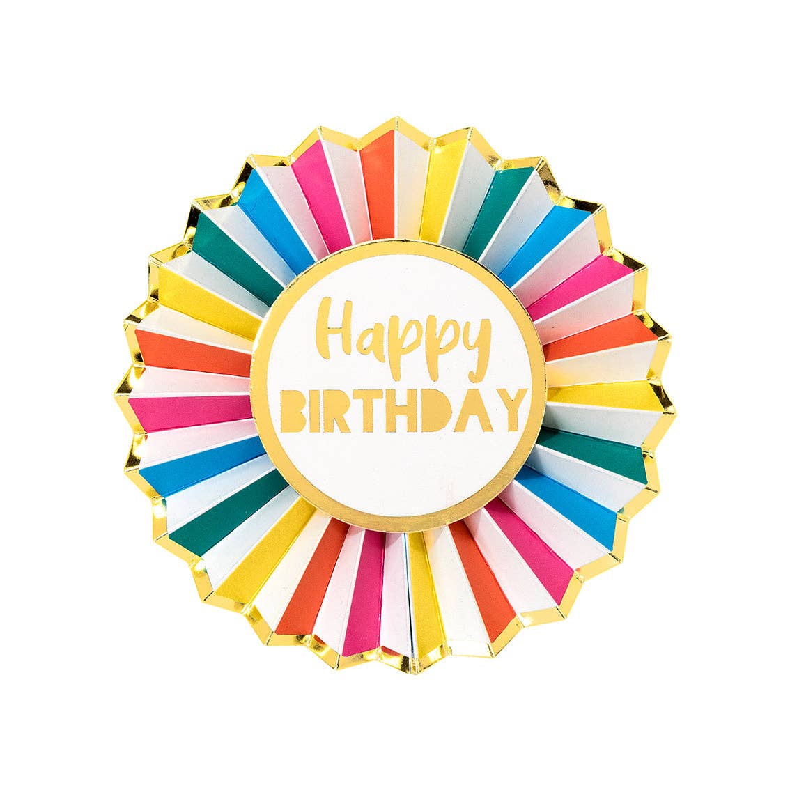 Rainbow Happy Birthday Badge | Birthday Party | - Posh West Boutique