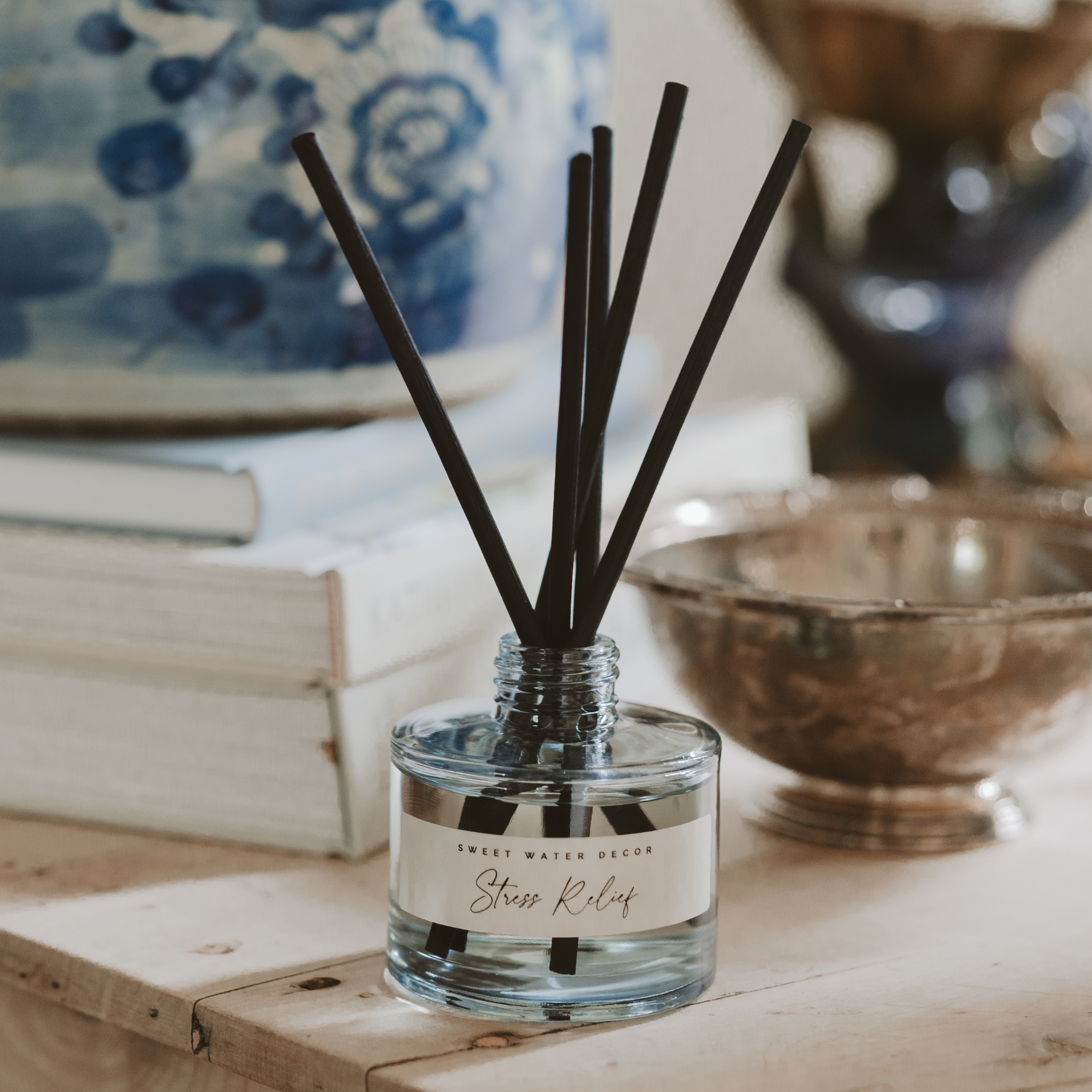 Stress Relief Reed Diffuser- Blue Vessel