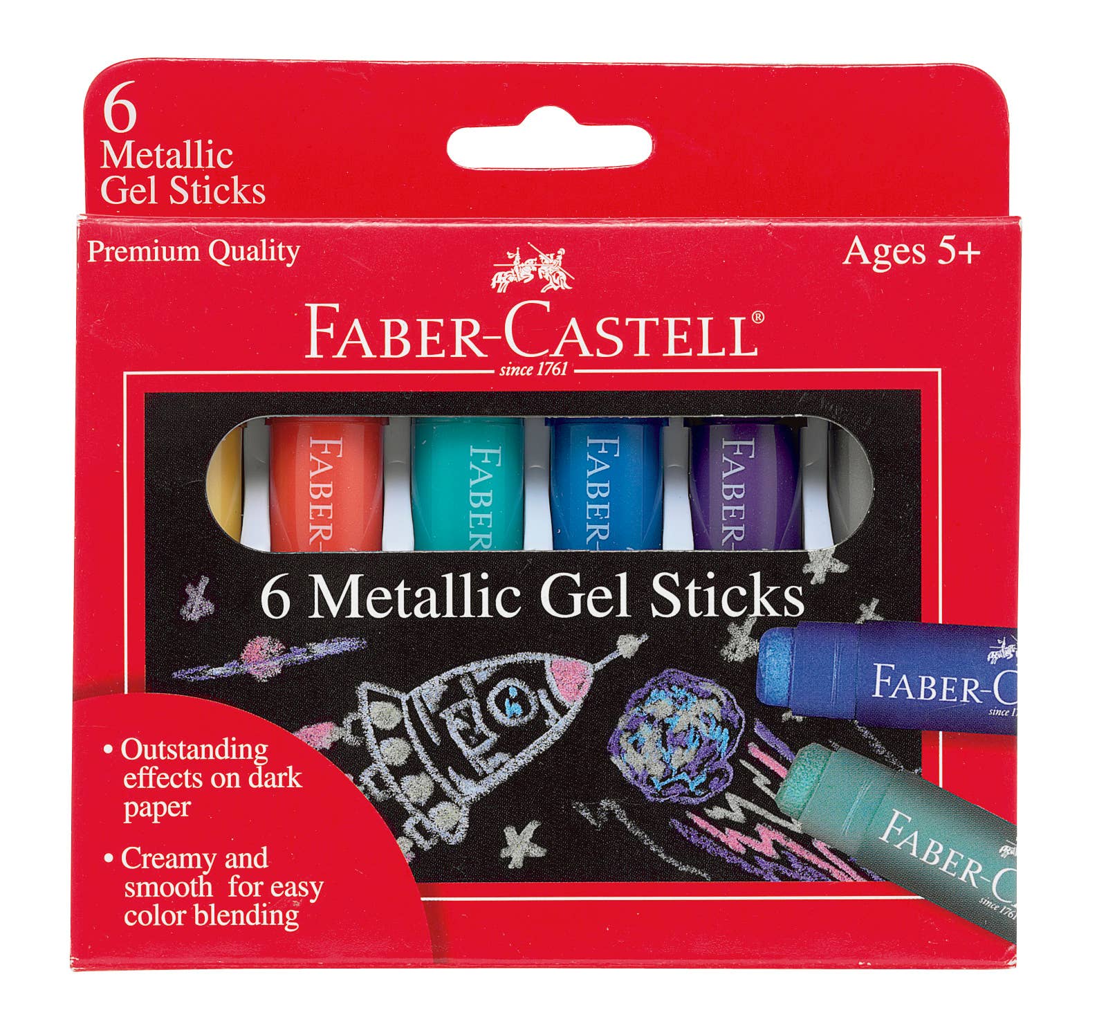 6 Metallic Gel Sticks - Water-Soluble Color Sticks for Kids - Posh West Boutique