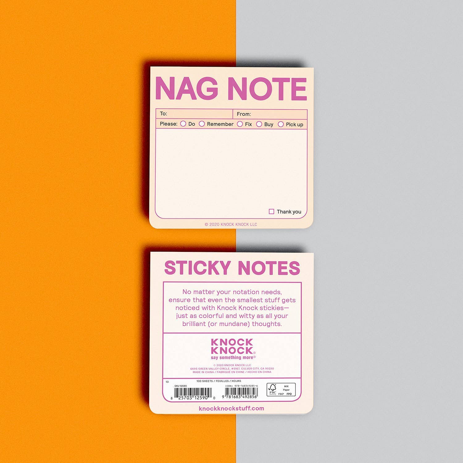 Nag Note Sticky Notes-Peach Color
