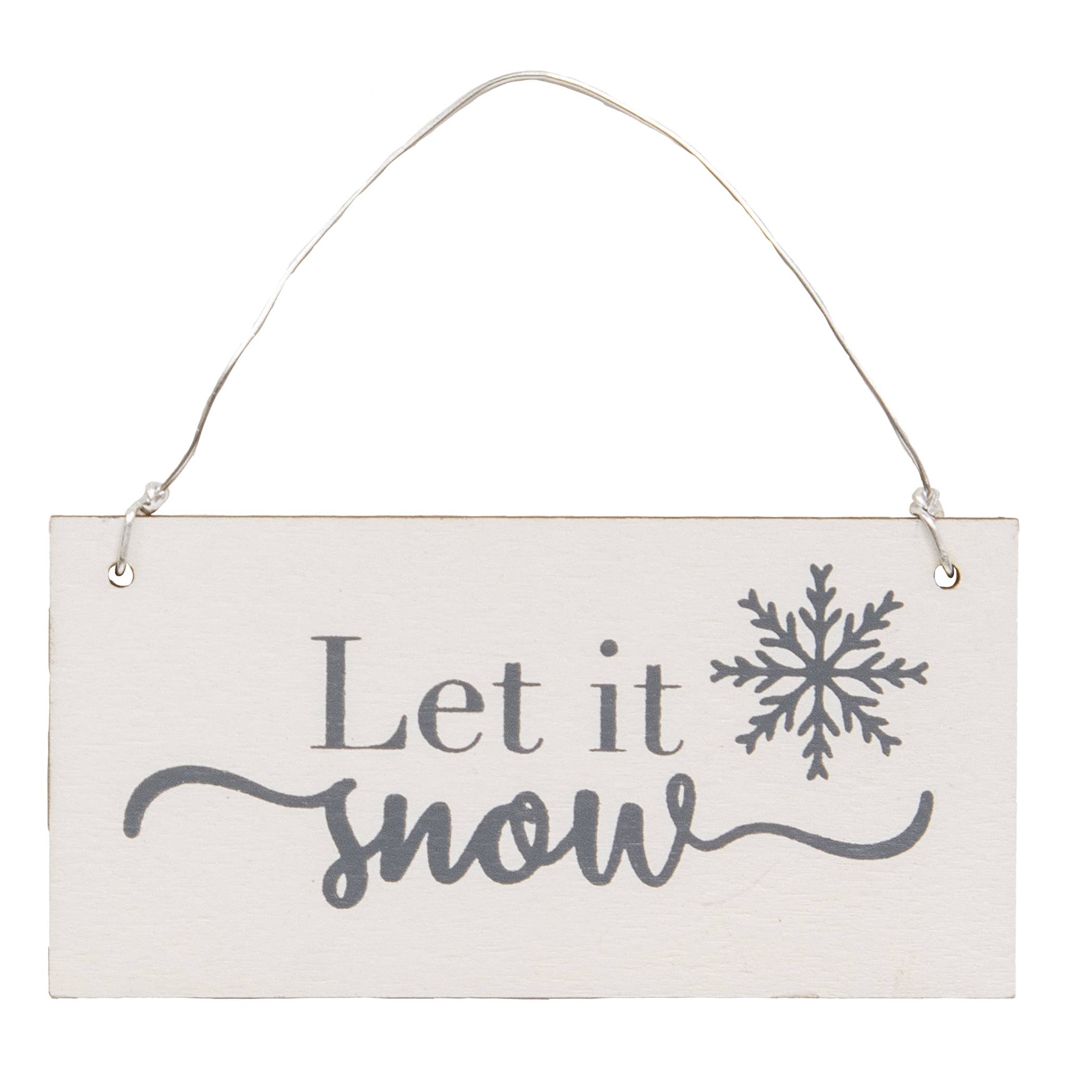 White Christmas Wooden Ornament (3 styles) - Posh West Boutique