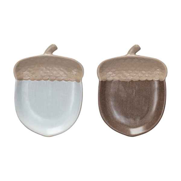 Ceramic Fall Acorn Dish-2 Colors Available - Posh West Boutique