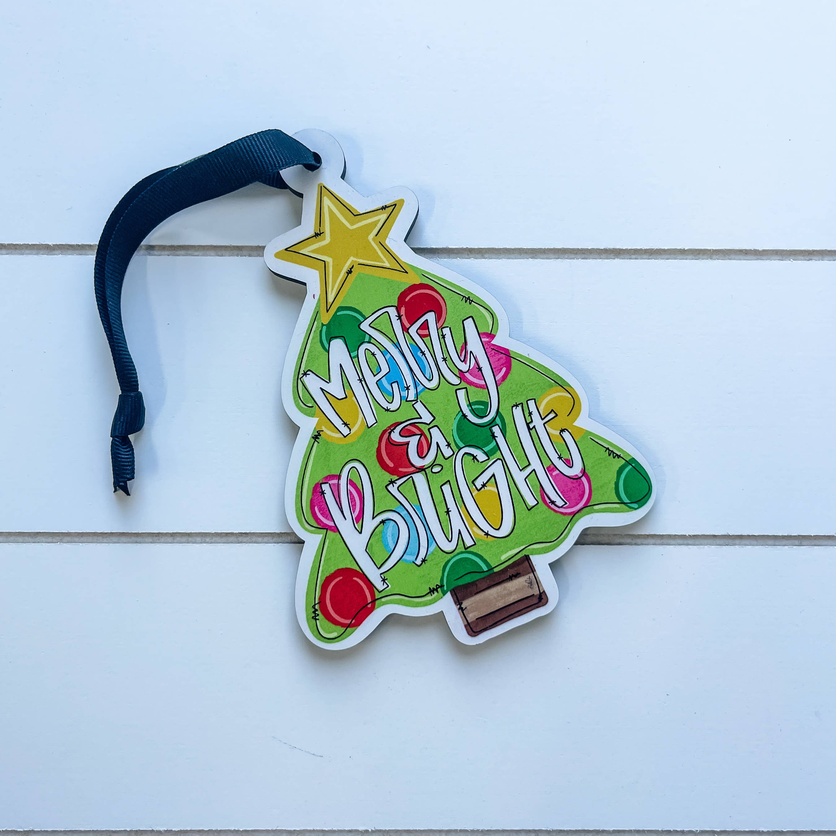 Christmas Ornament - Merry and Bright - Posh West Boutique