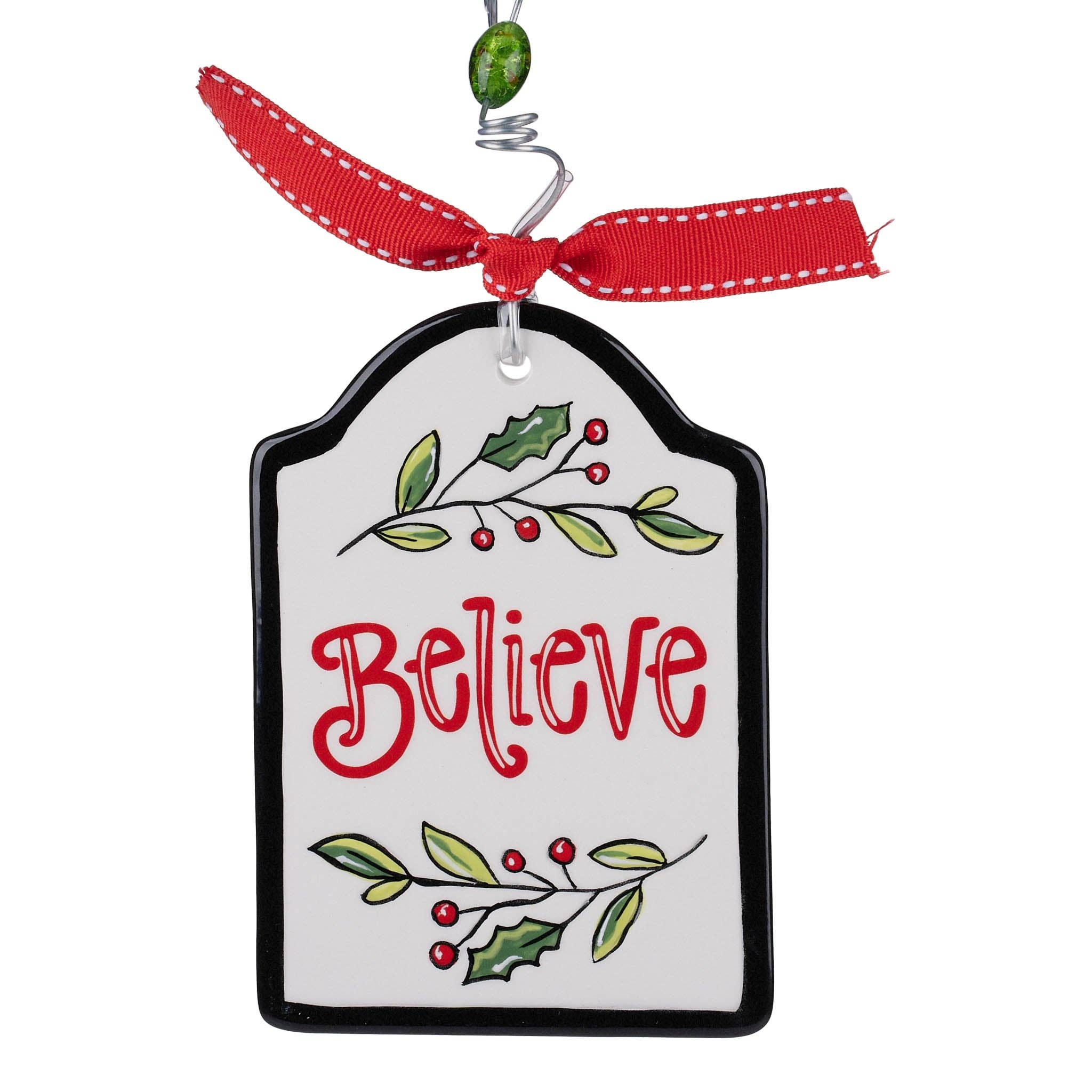 Believe Flat Christmas Ornament - Posh West Boutique