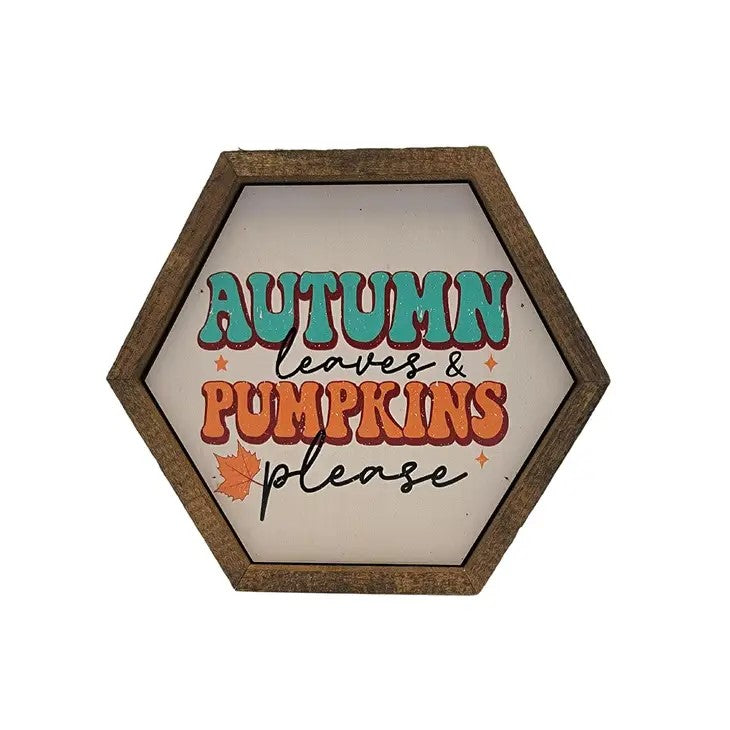 Autumn Leaves and Pumpkin Please Sign - Posh West Boutique