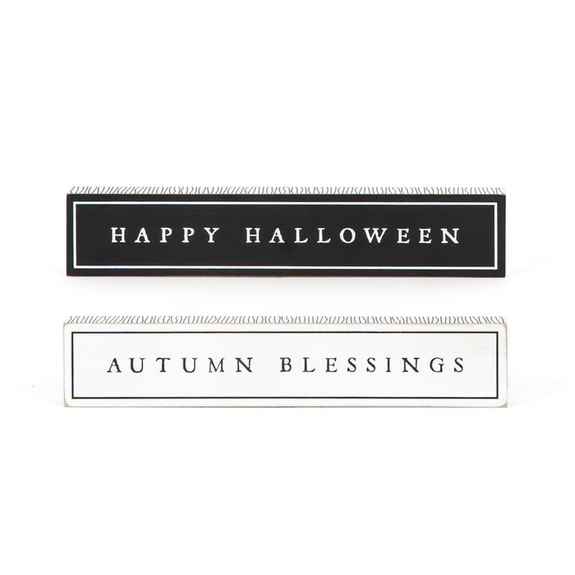 Autumn & Halloween Reversible Wood Sign - Posh West Boutique