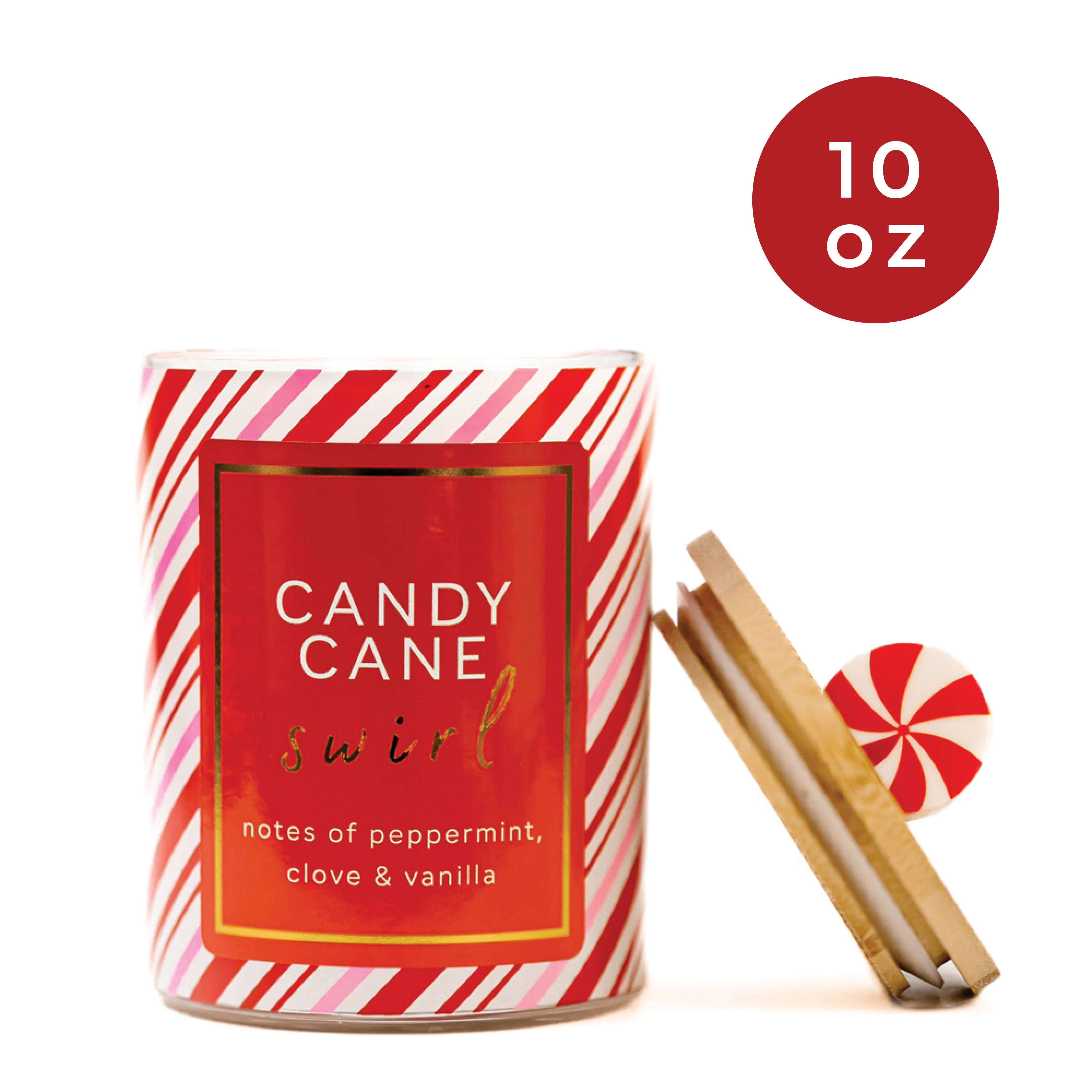 Candy Cane Swirl Candle - Posh West Boutique