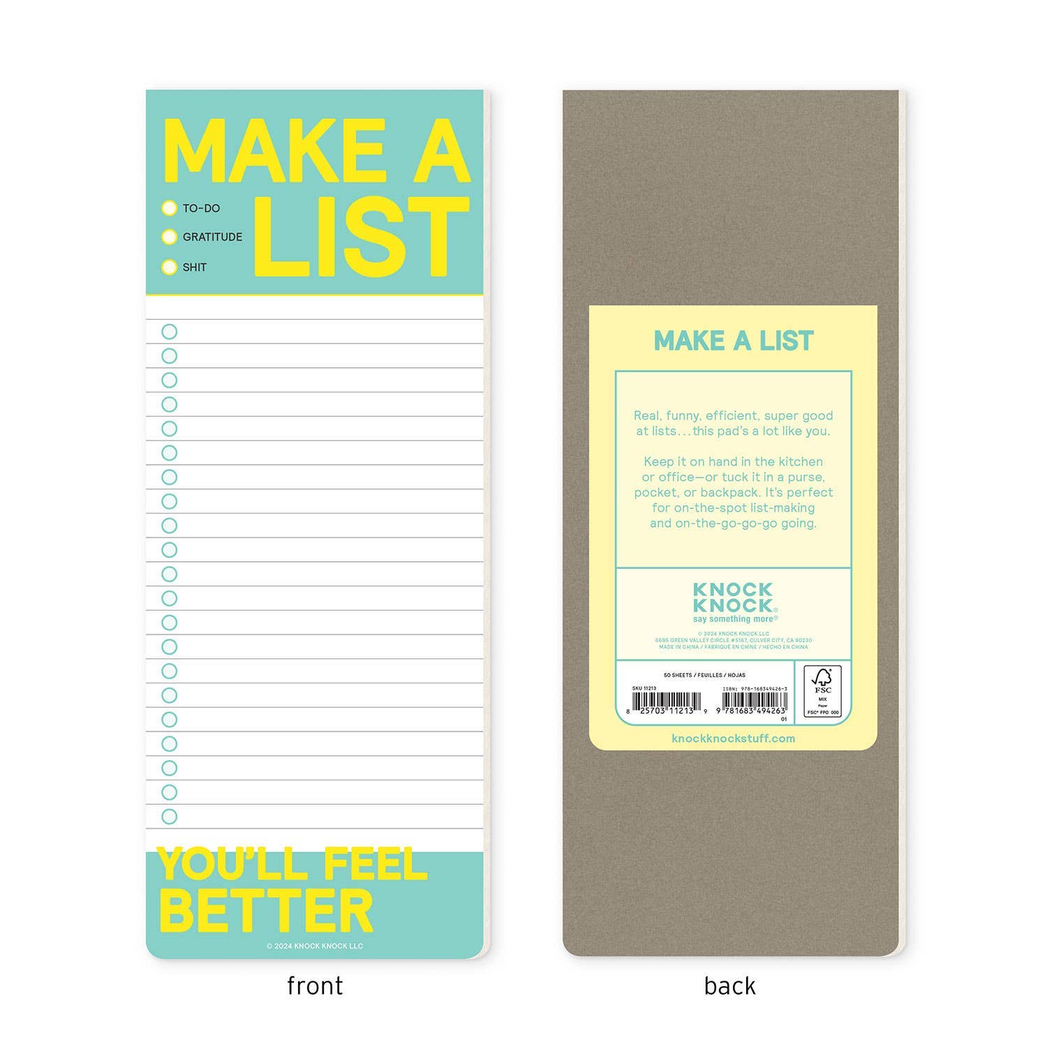 Make a List Note Pad