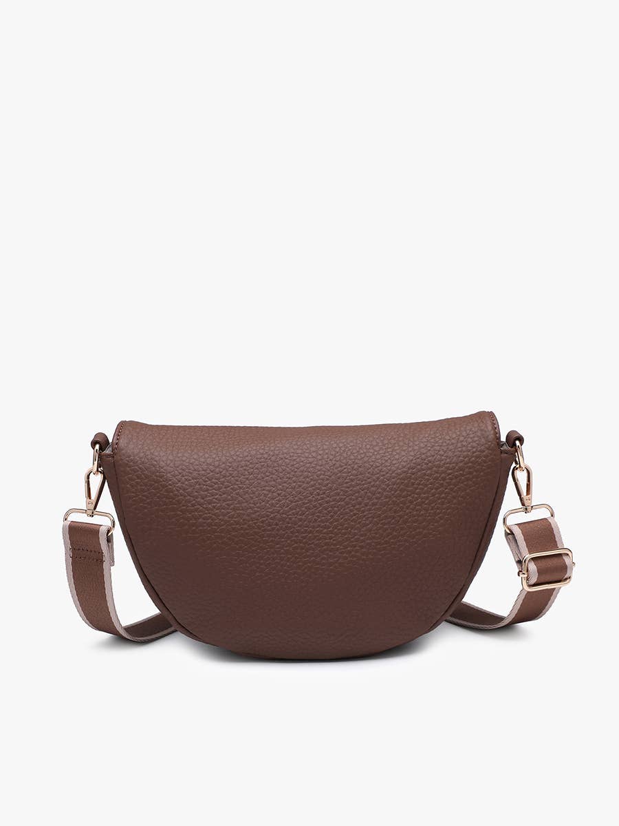 Alessandra Foldover Crescent Crossbody Bag