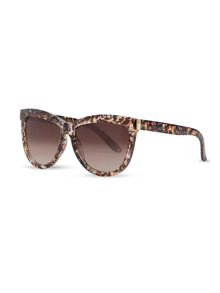 Amelia Pearl Sunglasses Brown Confetti - Posh West Boutique