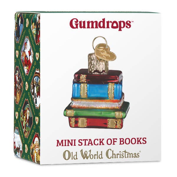 Mini Stack Of Books Ornament