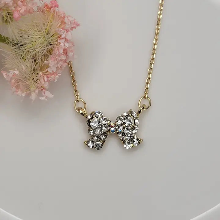 Betty Oh Gold Bow Necklace - Posh West Boutique