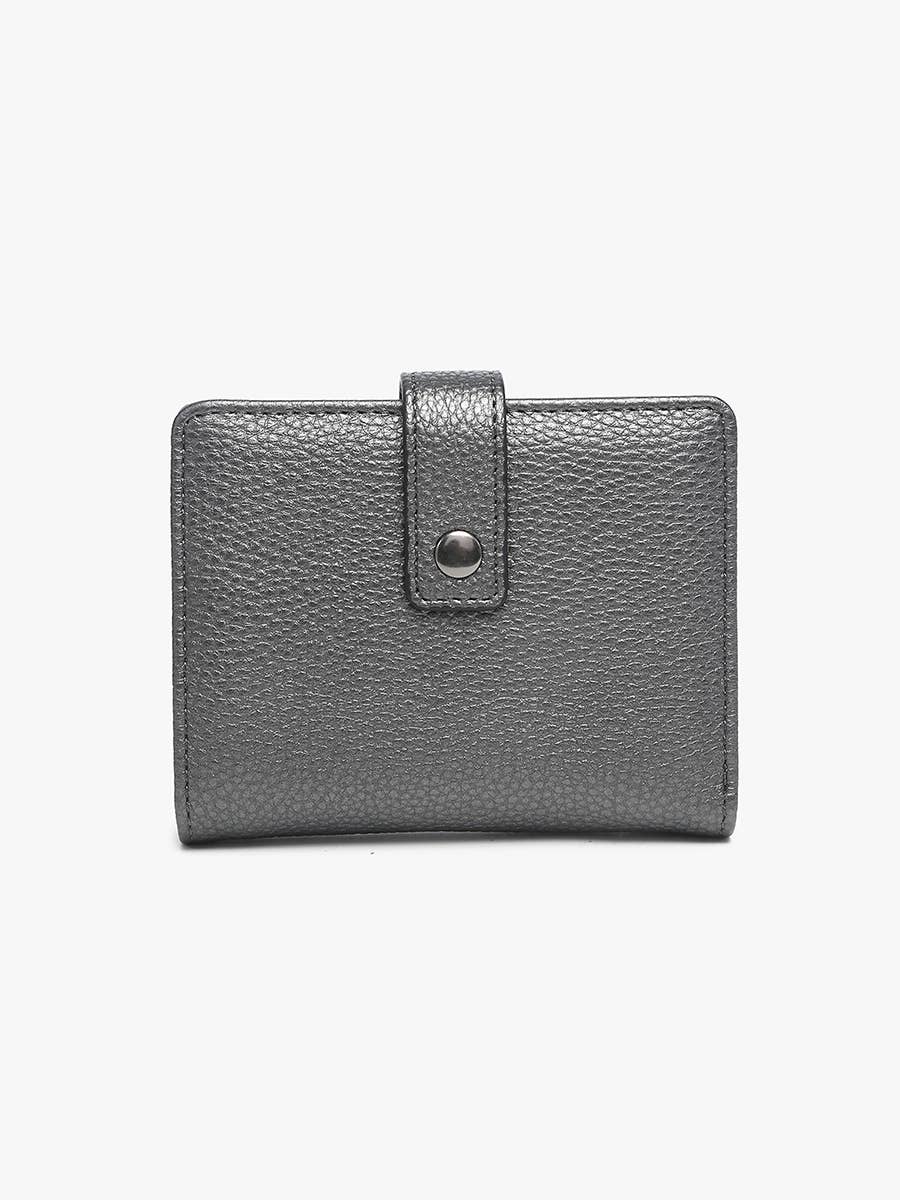 Camila RFID Wallet w/ Removable Card Slot in Gunmetal
