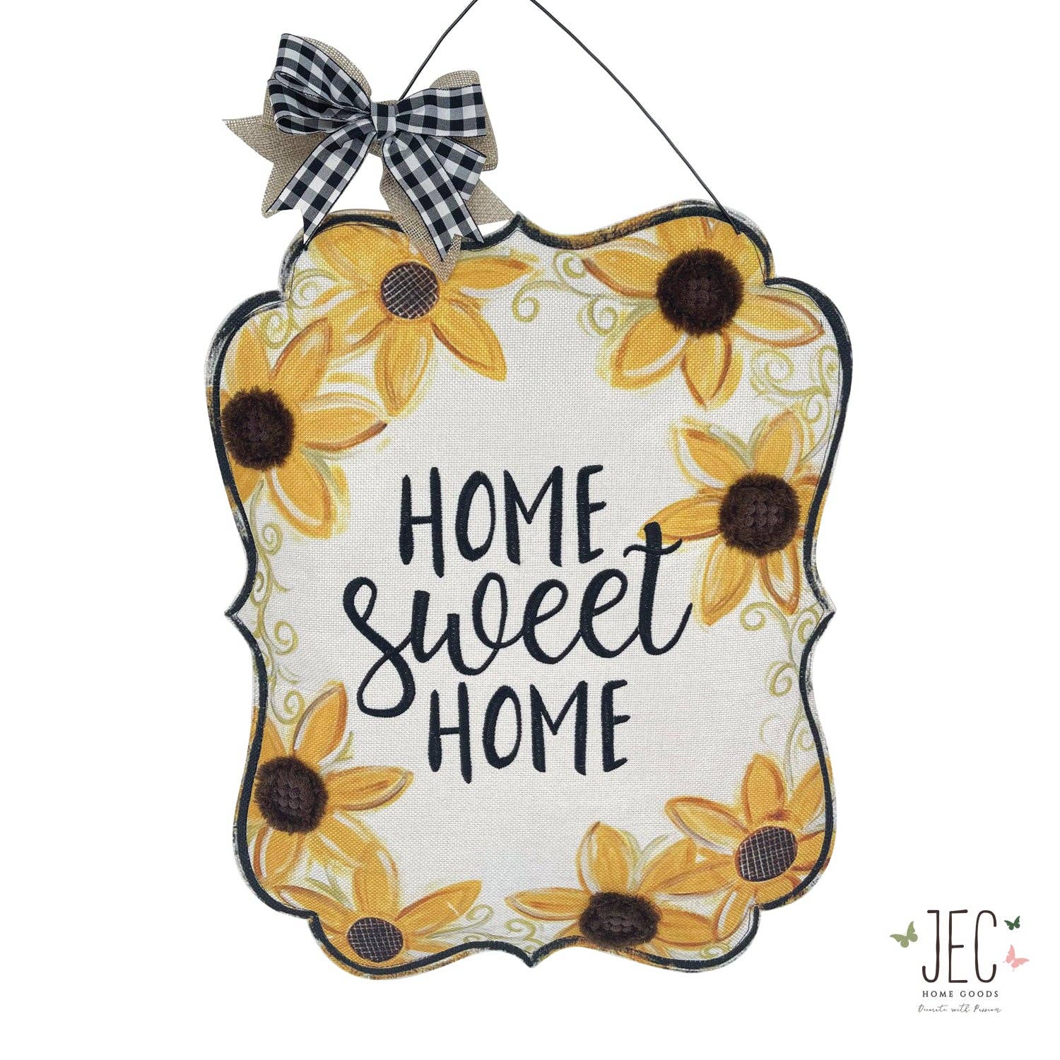 Sunflowers Home Sweet Home Wall Décor - Posh West Boutique