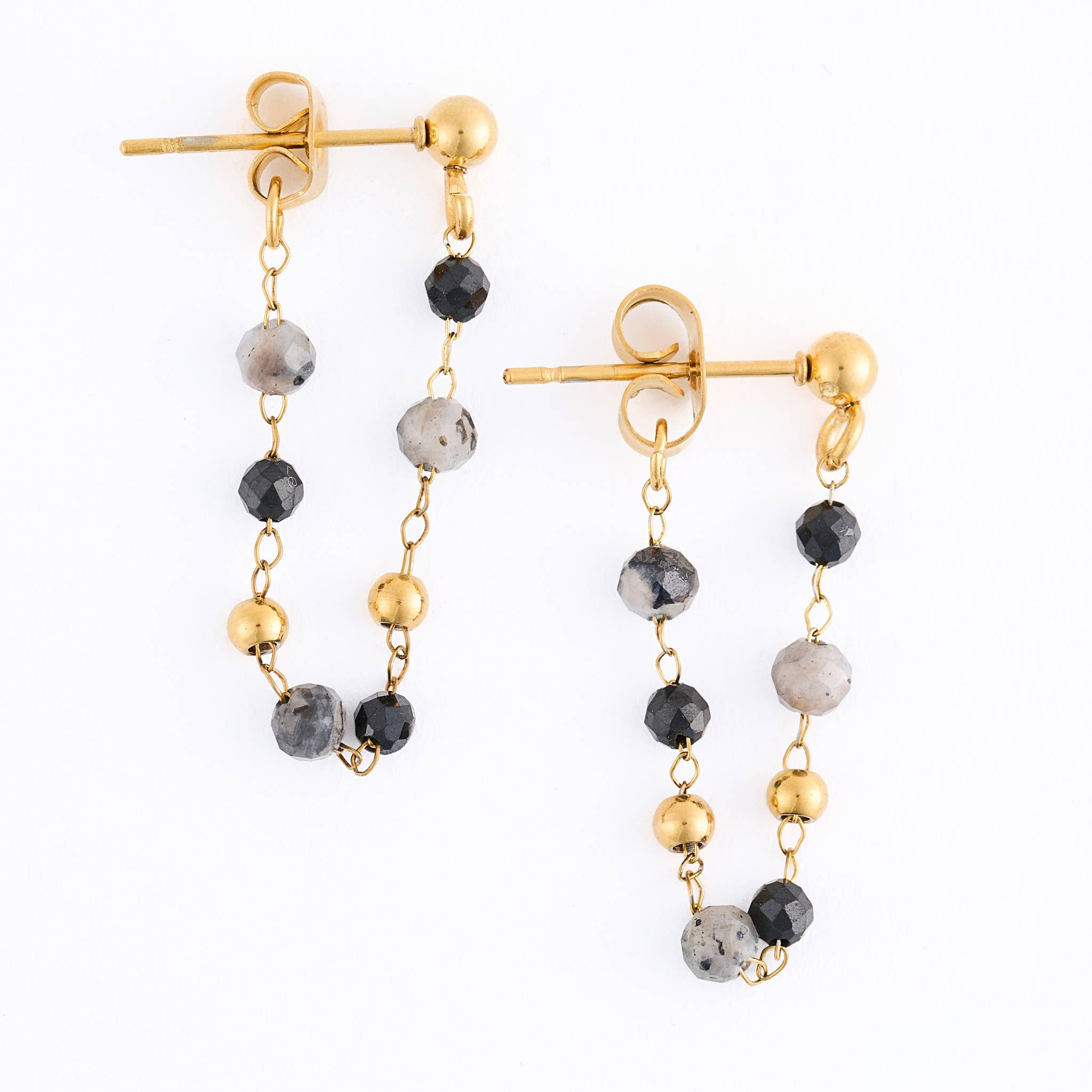 Waterproof Apatite Earrings Gemstone Beaded Drop