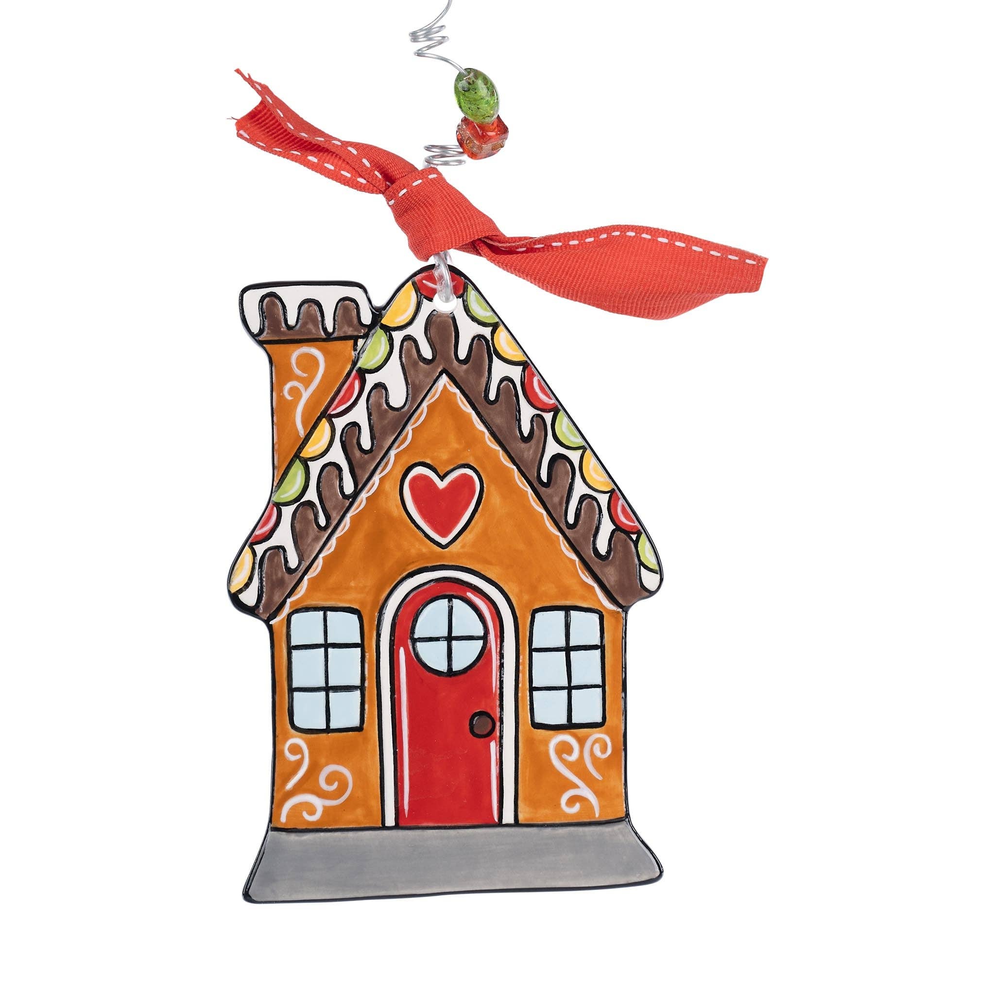 Gingerbread House Flat Christmas Ornament - Posh West Boutique