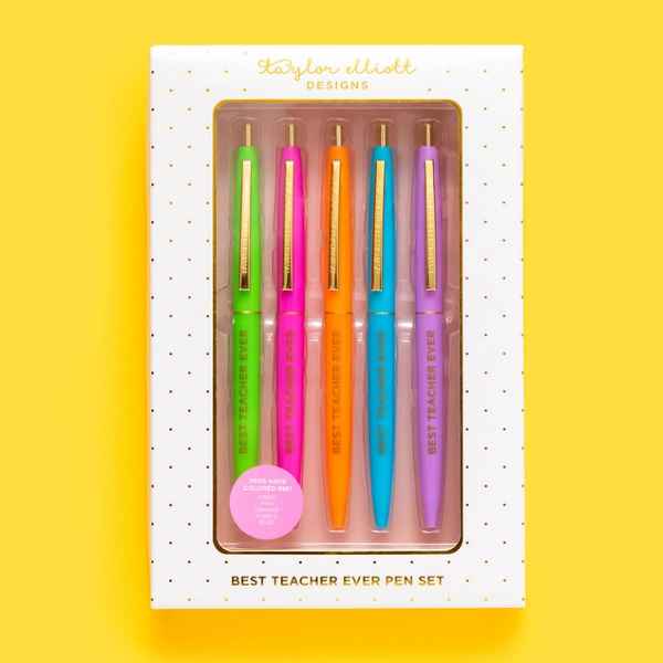 Best Teacher Ever Pen Set - Posh West Boutique