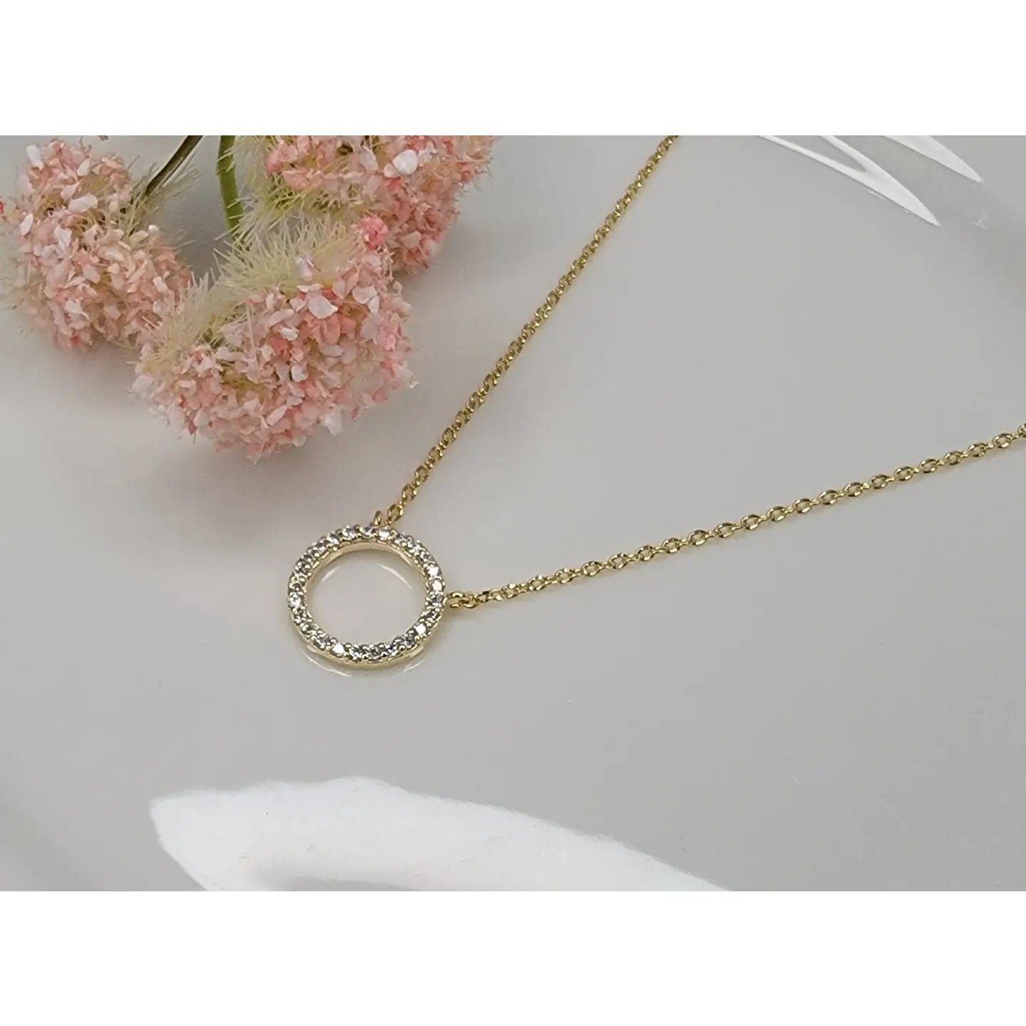 Betty Oh! Diamond Circle Gold Necklace - Posh West Boutique