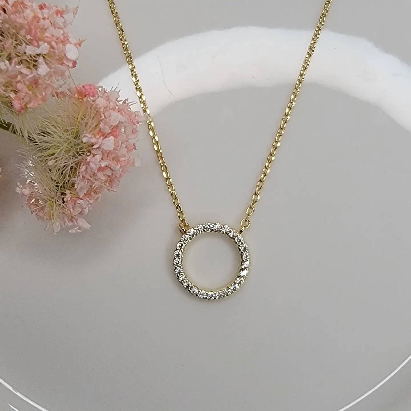 Betty Oh! Diamond Circle Gold Necklace - Posh West Boutique