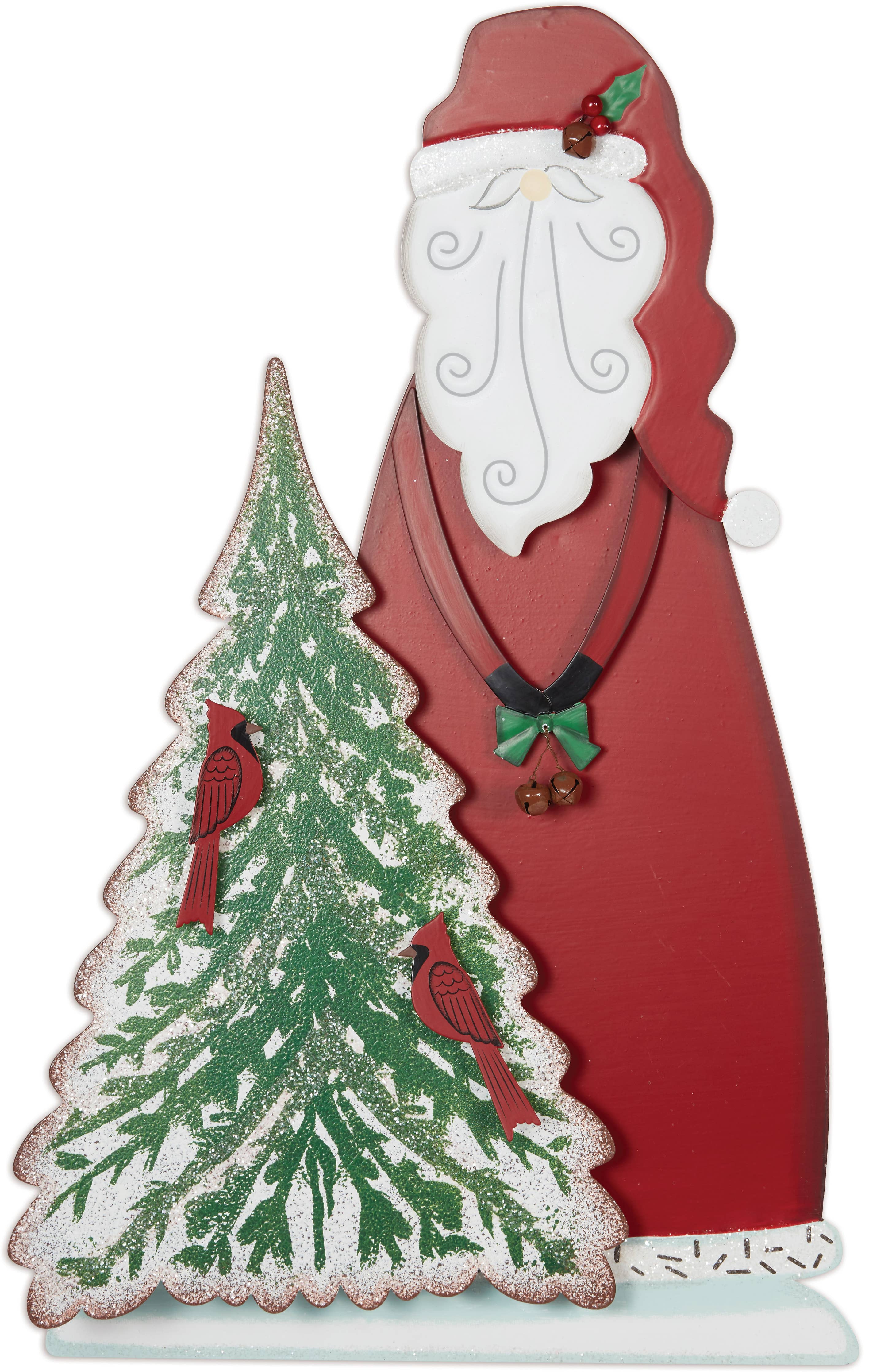 Santa & Cardinals Porch Sitter - Posh West Boutique