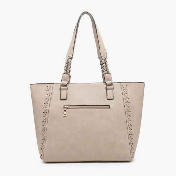 Lisa Braided Tote in Blush Pink - Posh West Boutique