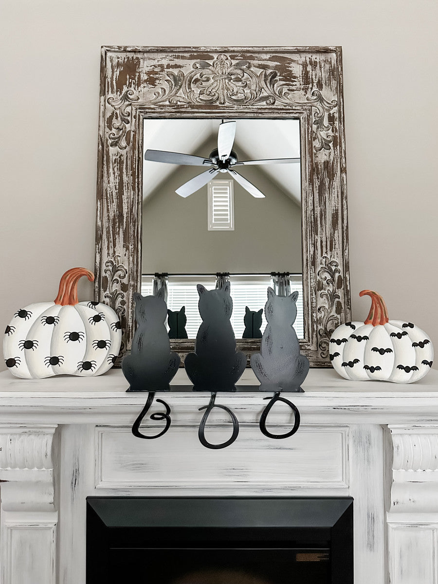 Black Cat Metal Mantle Decor - Posh West Boutique