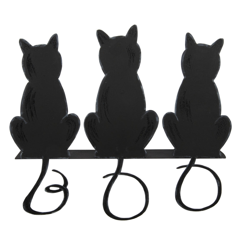 Black Cat Metal Mantle Decor - Posh West Boutique